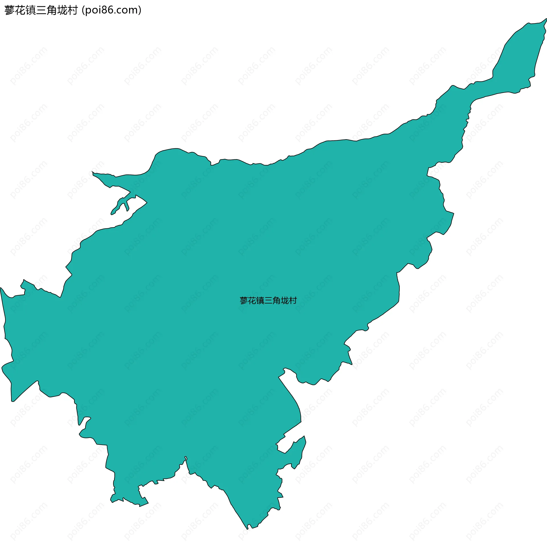 蓼花镇三角垅村边界地图