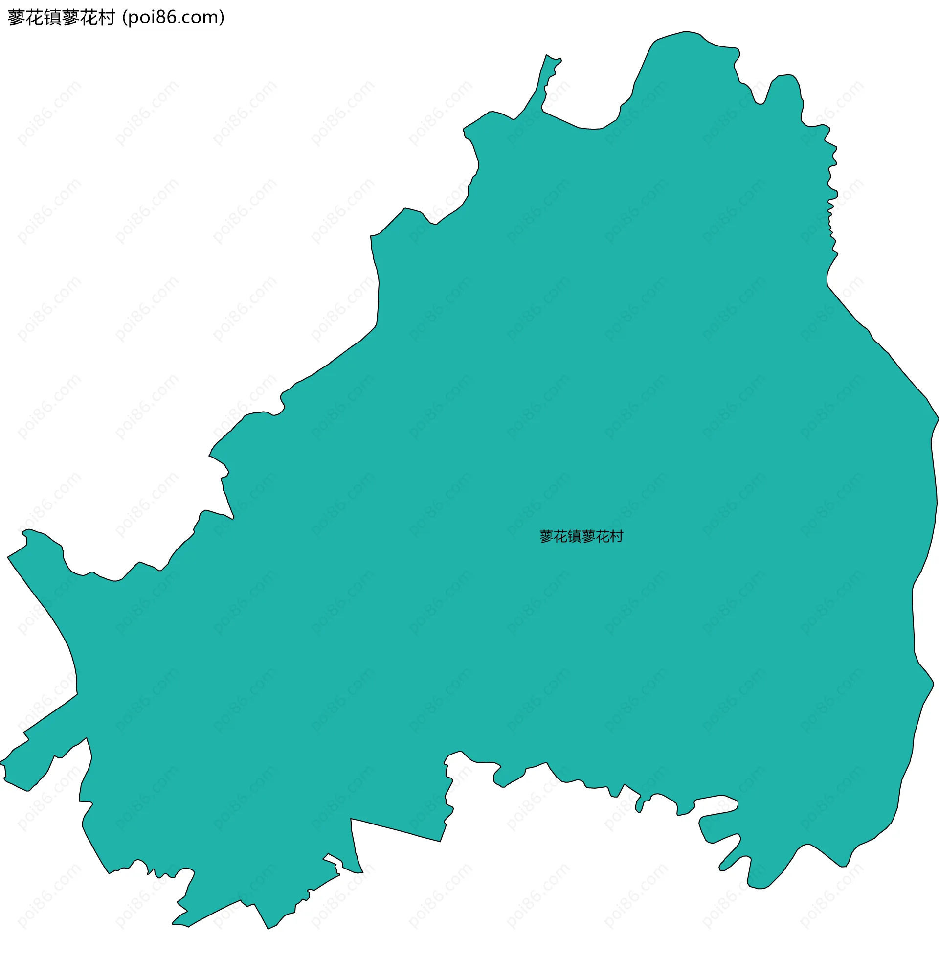 蓼花镇蓼花村边界地图