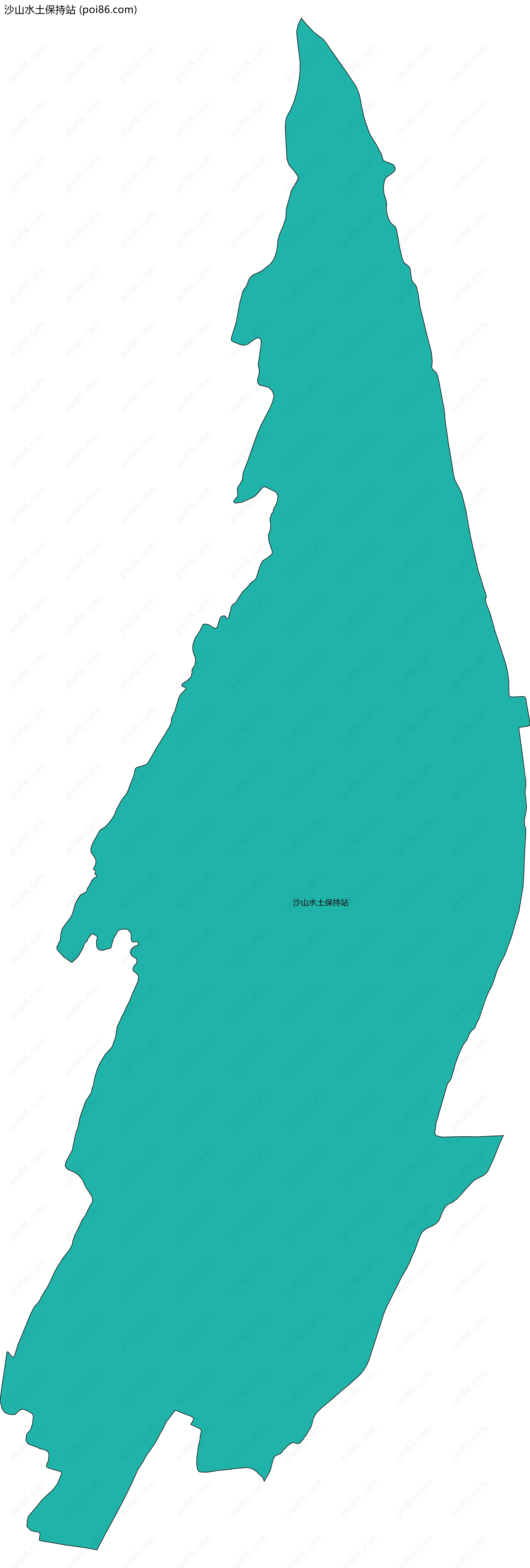 沙山水土保持站边界地图