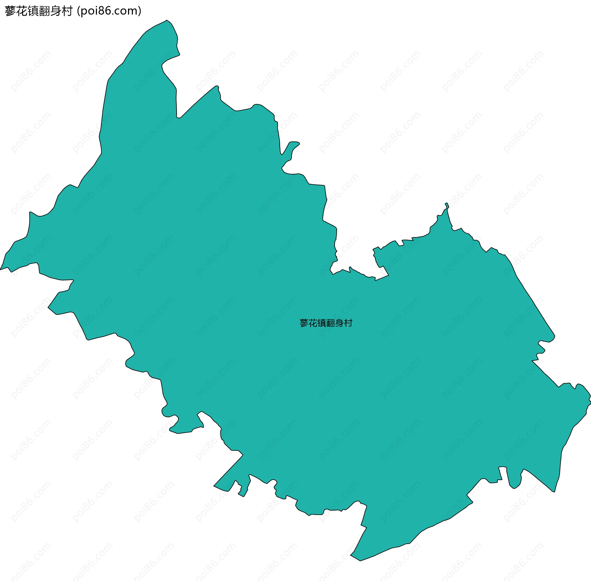 蓼花镇翻身村边界地图