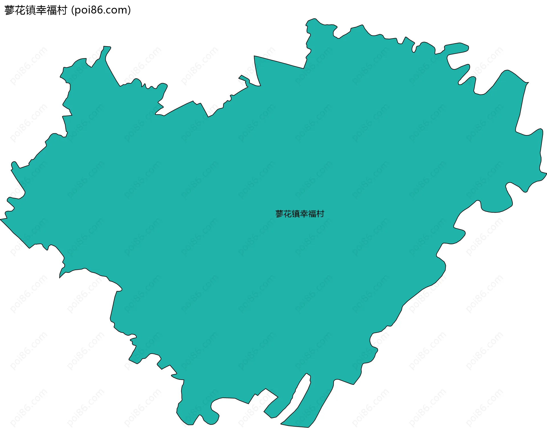 蓼花镇幸福村边界地图