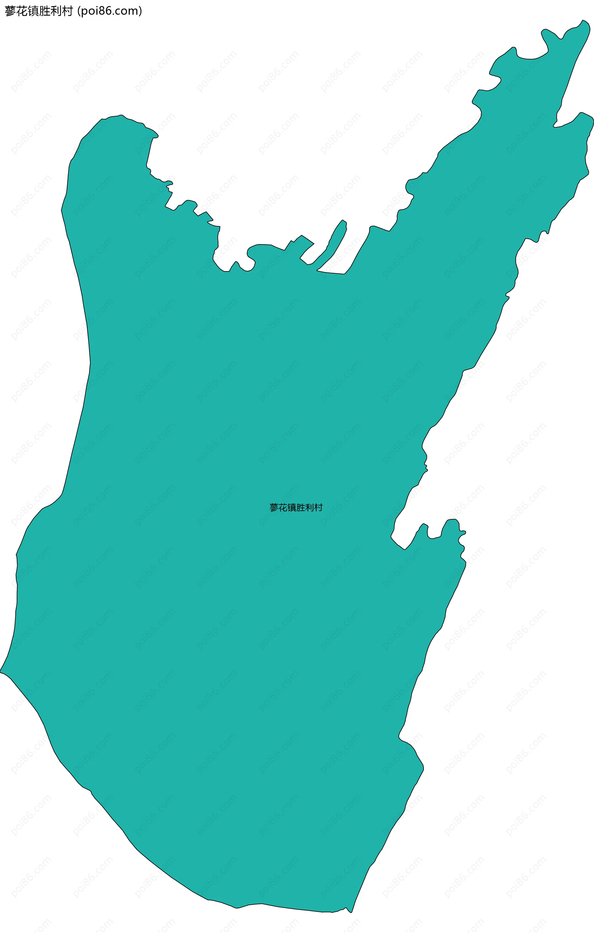 蓼花镇胜利村边界地图