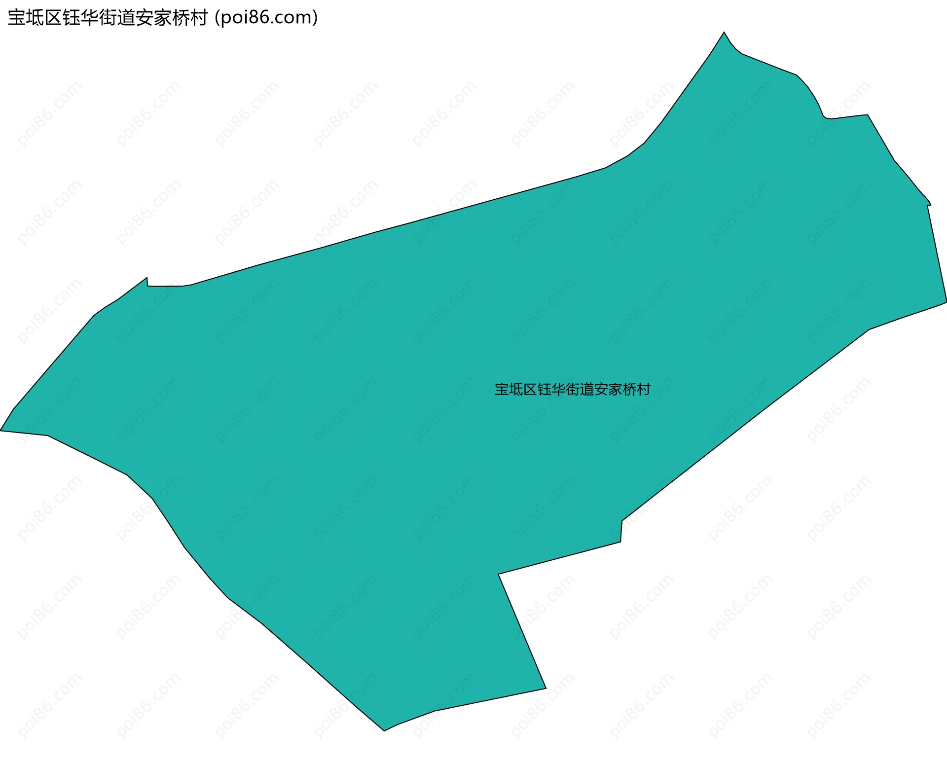 宝坻区钰华街道安家桥村边界地图