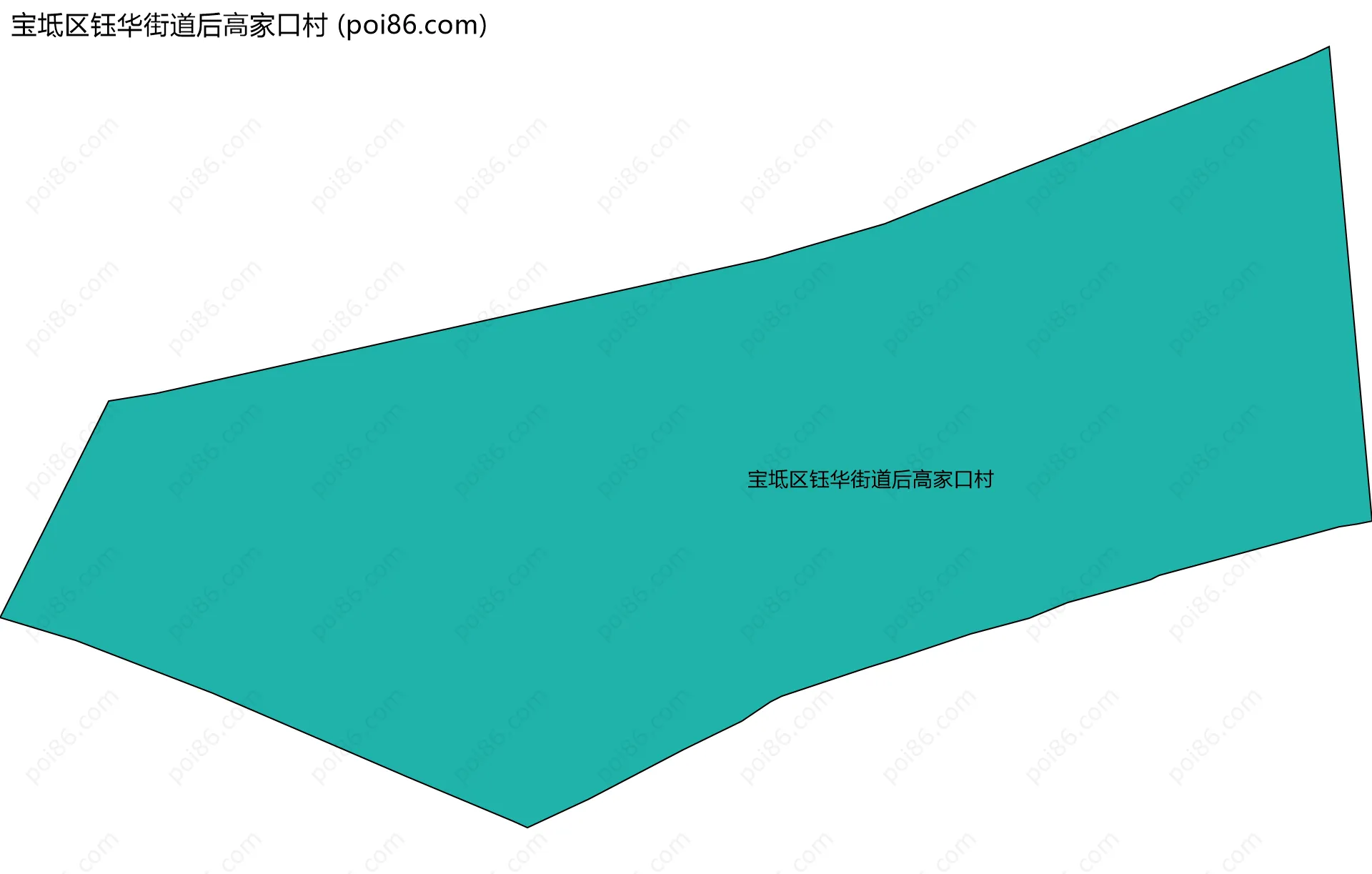 宝坻区钰华街道后高家口村边界地图