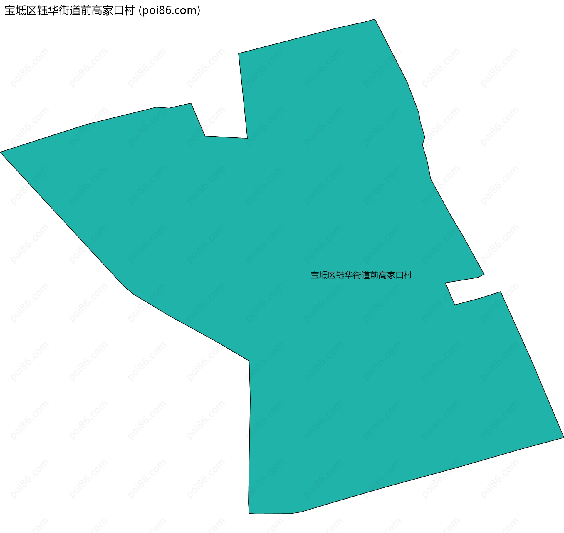 宝坻区钰华街道前高家口村边界地图