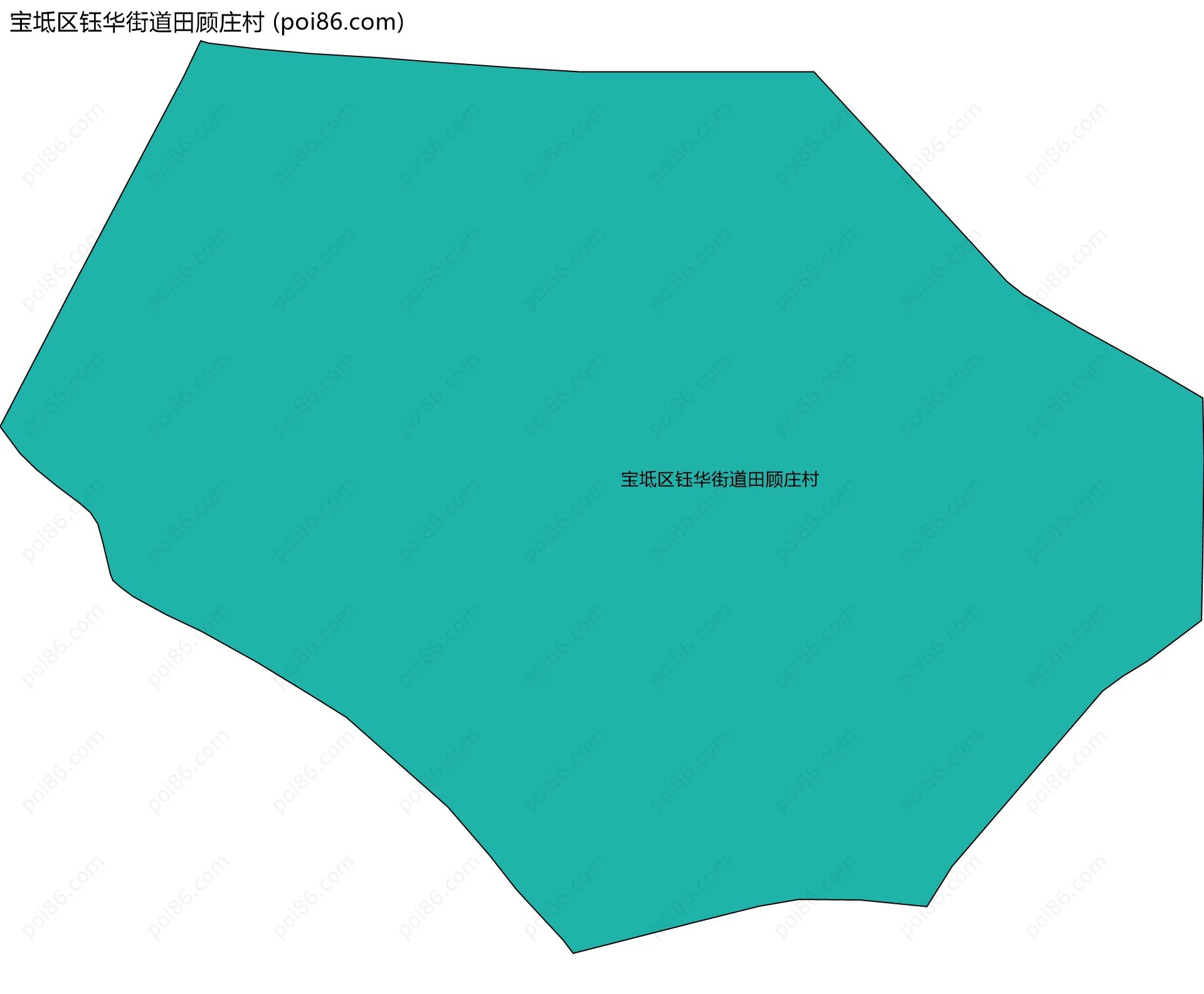 宝坻区钰华街道田顾庄村边界地图