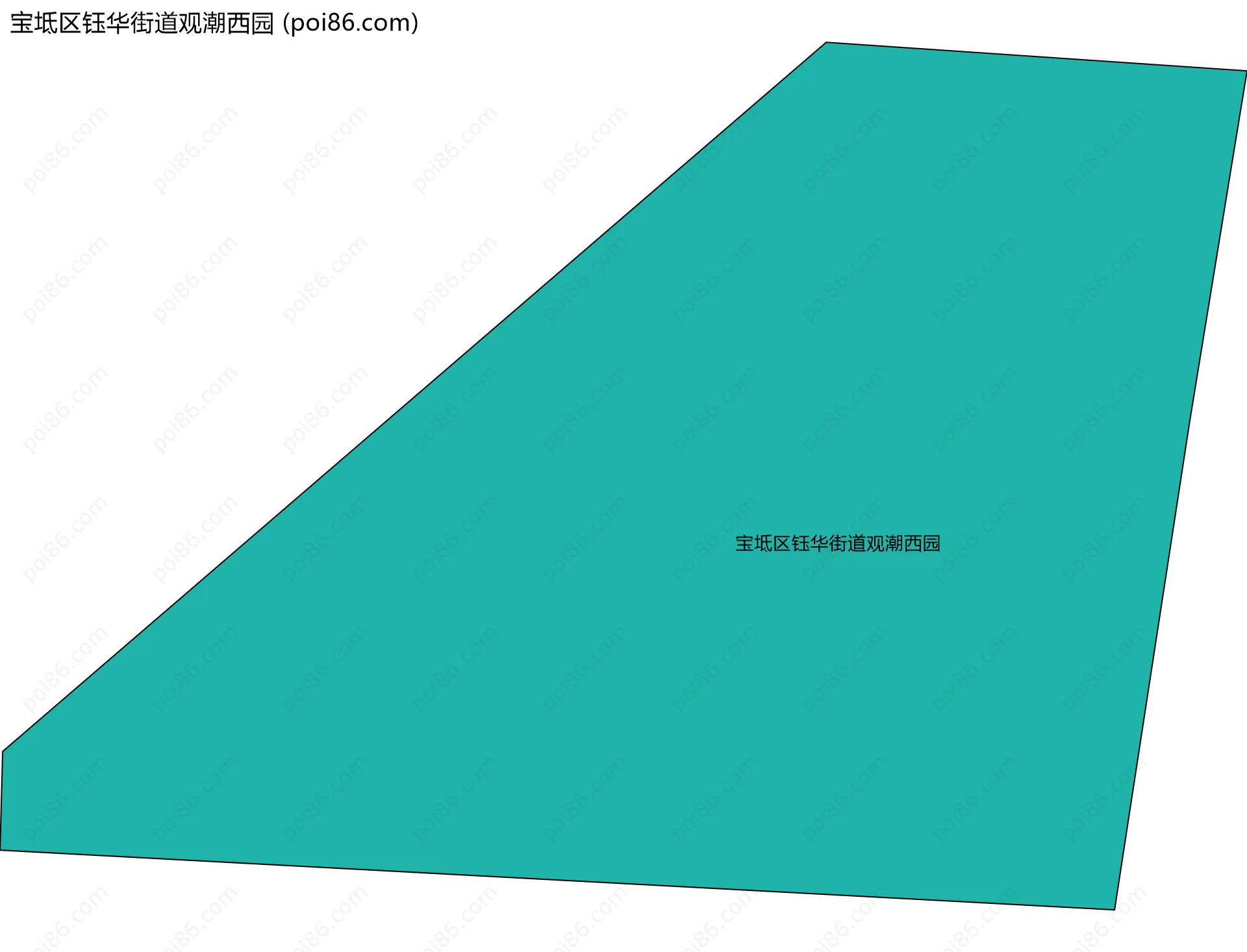 宝坻区钰华街道观潮西园边界地图