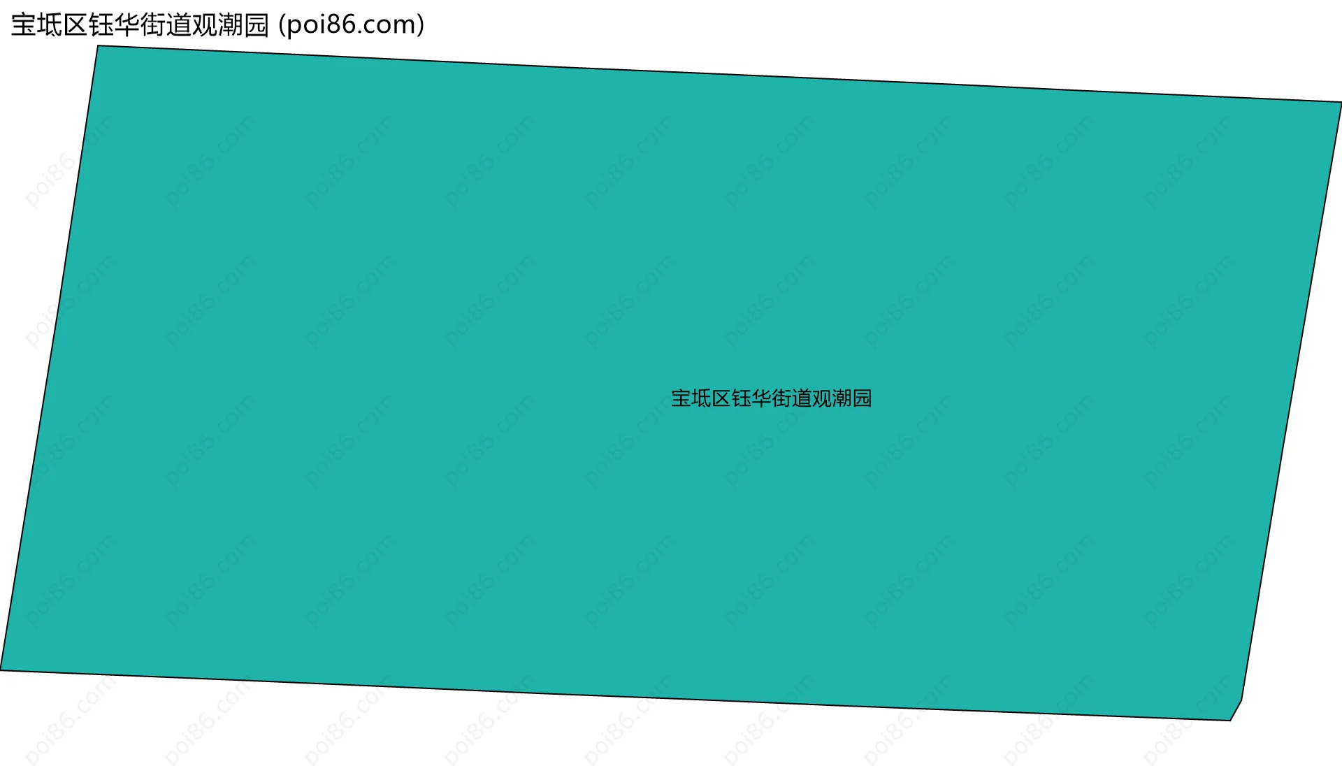 宝坻区钰华街道观潮园边界地图