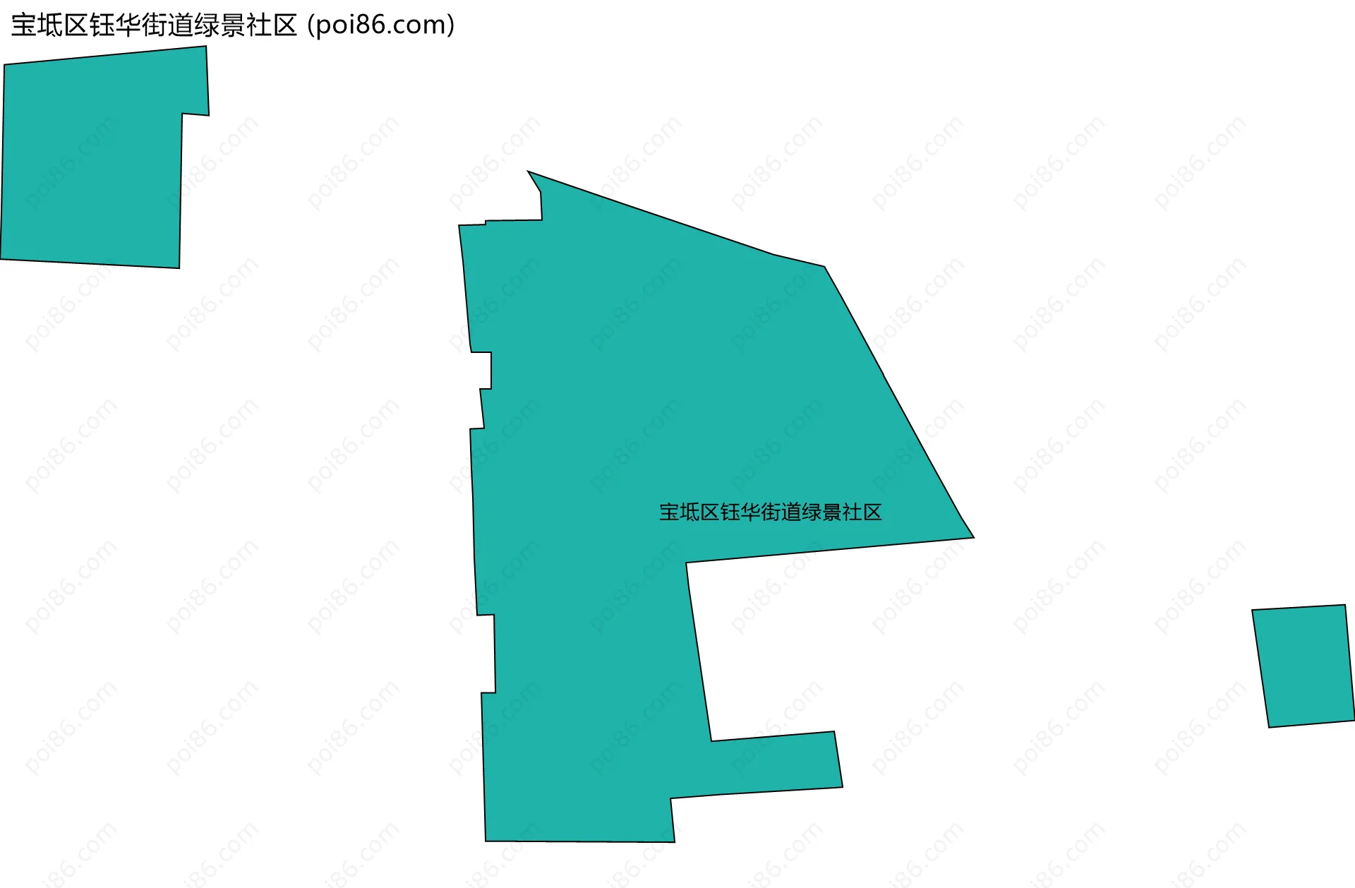 宝坻区钰华街道绿景社区边界地图
