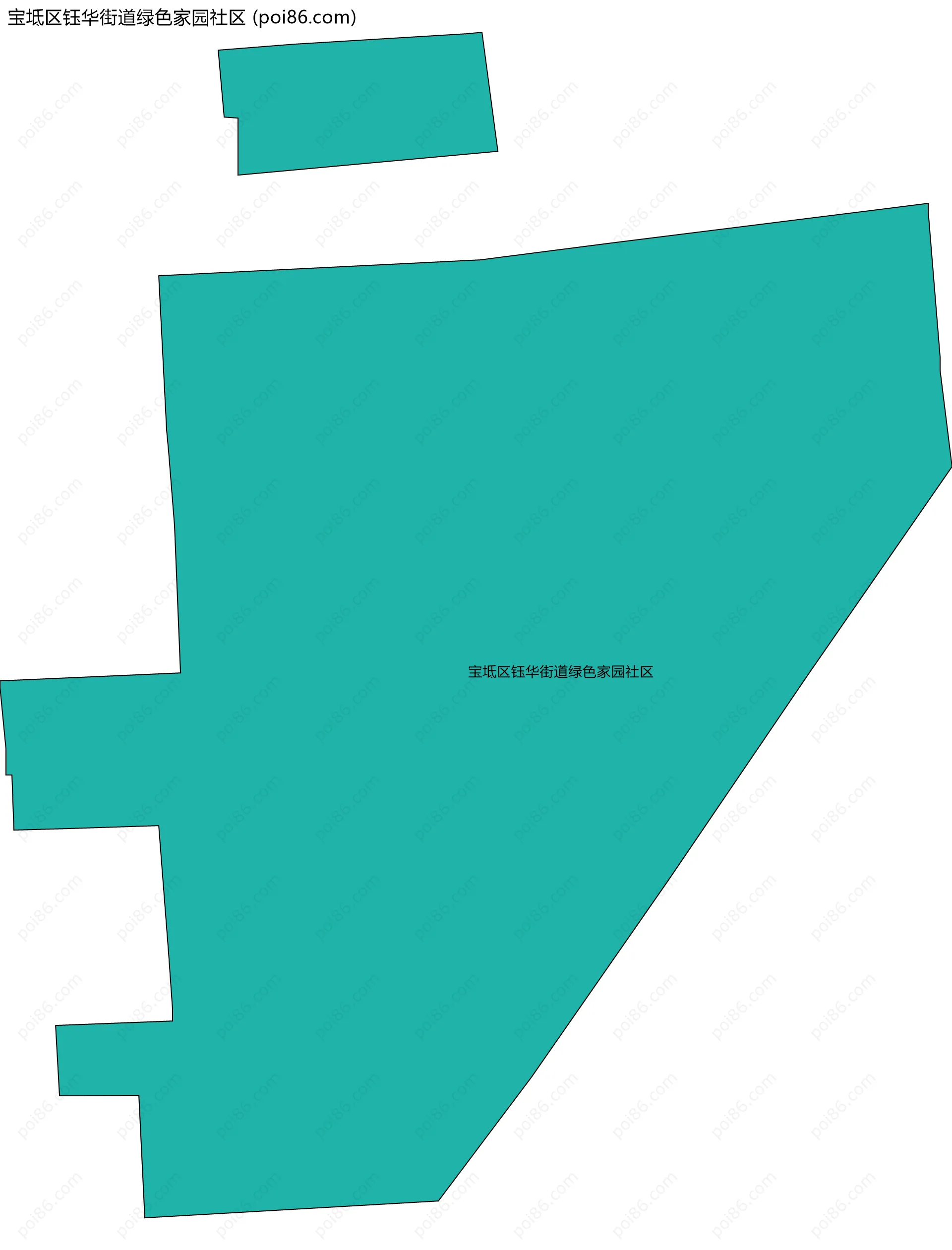 宝坻区钰华街道绿色家园社区边界地图