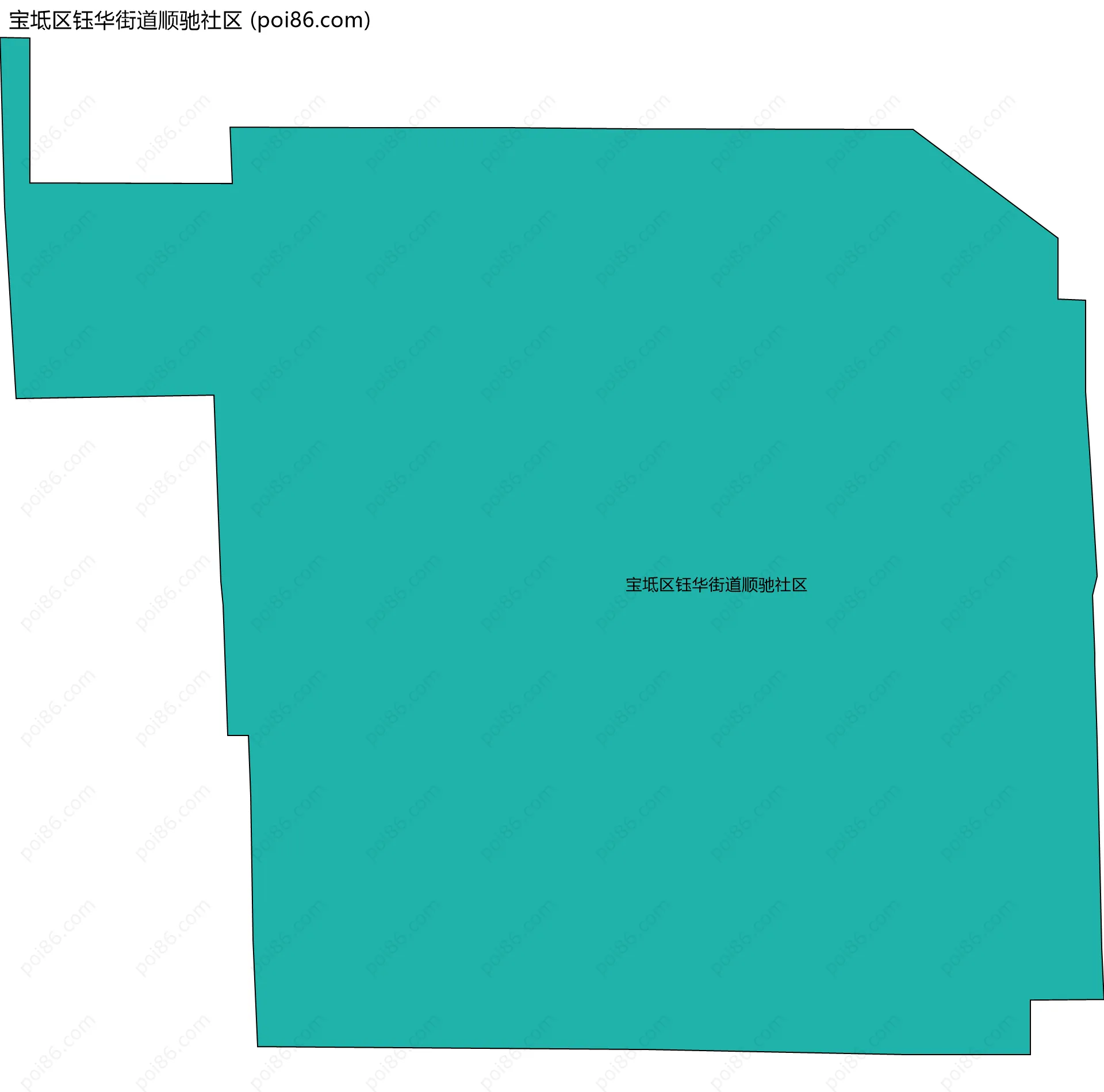 宝坻区钰华街道顺驰社区边界地图