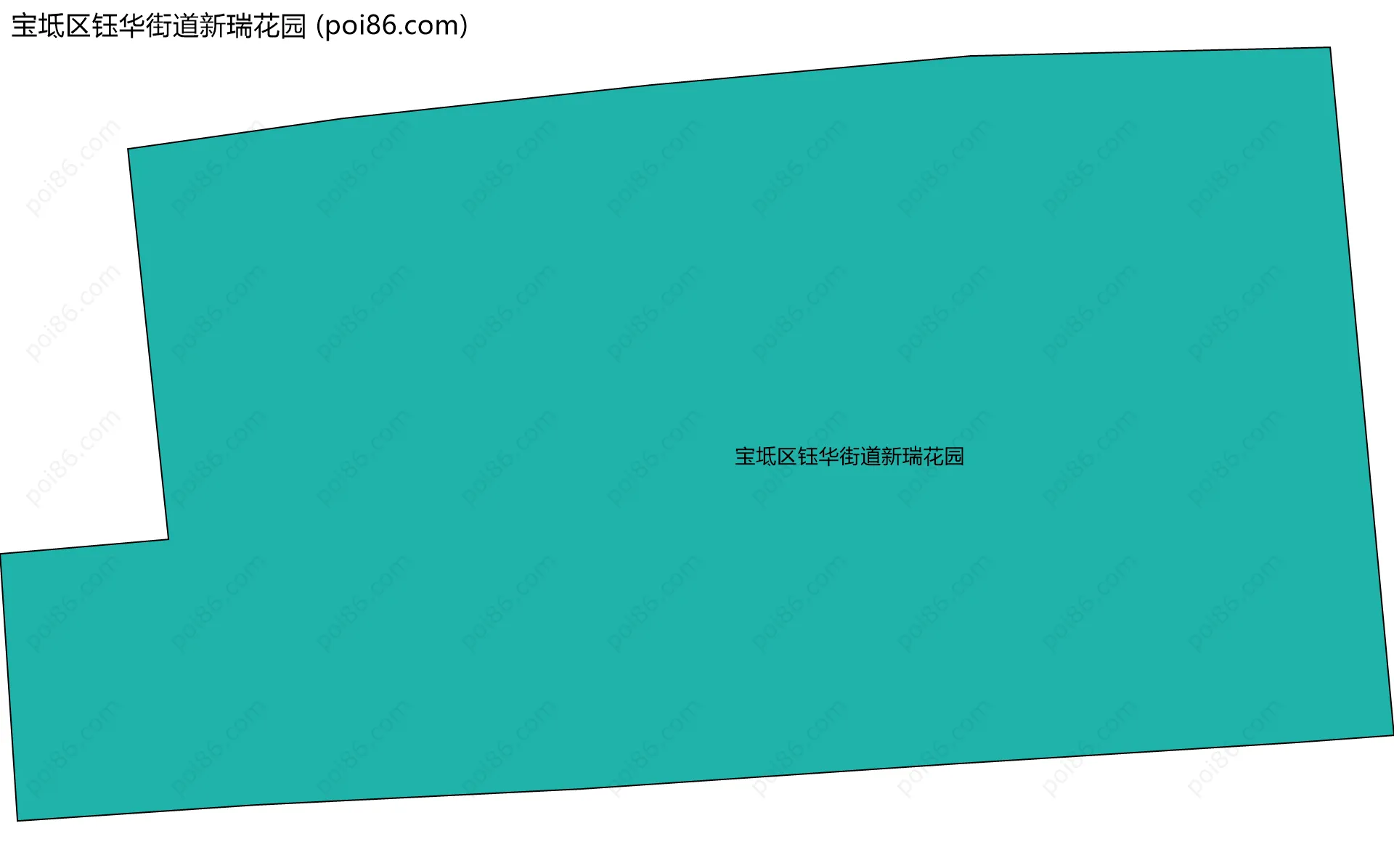 宝坻区钰华街道新瑞花园边界地图
