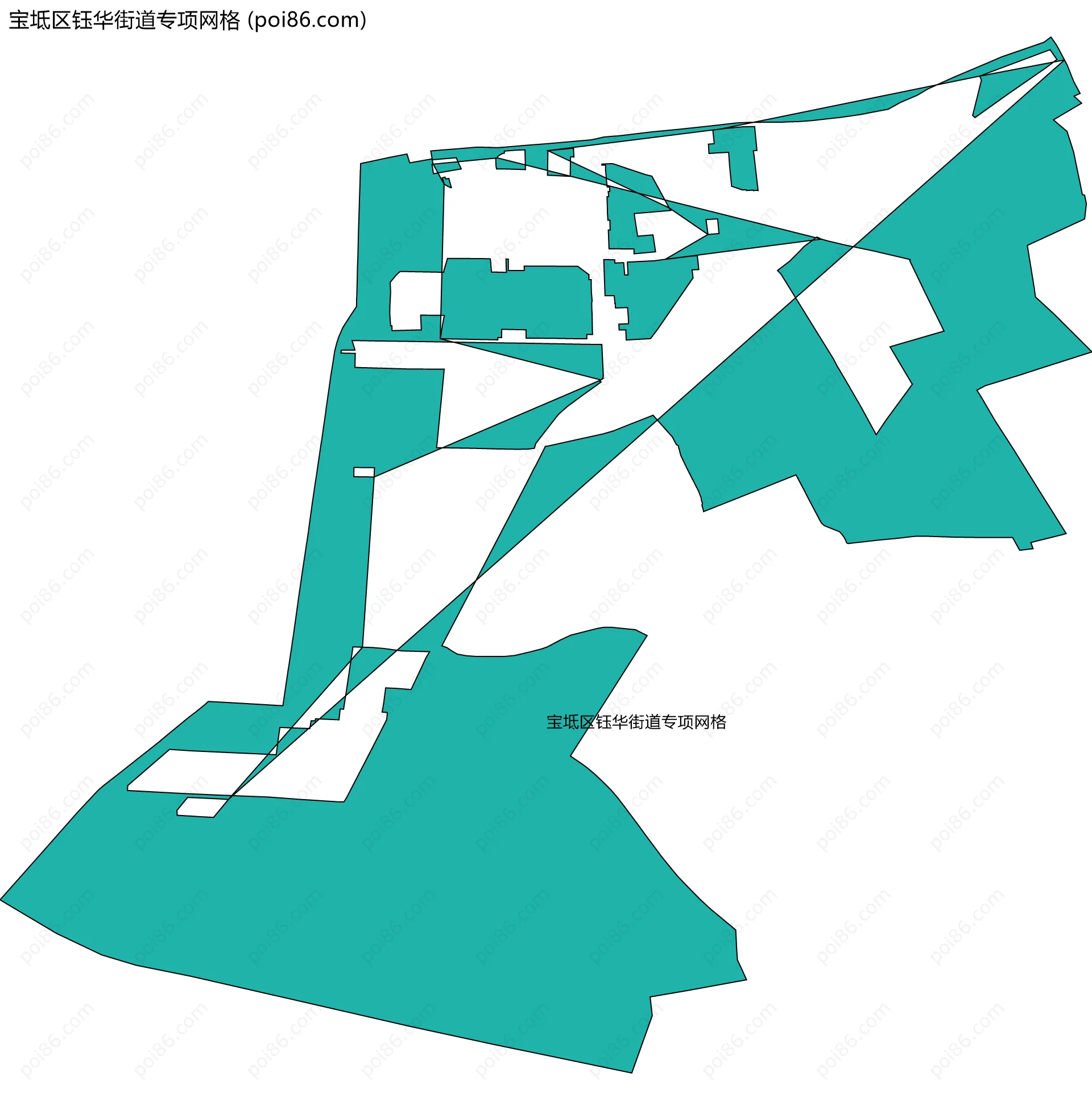 宝坻区钰华街道专项网格边界地图