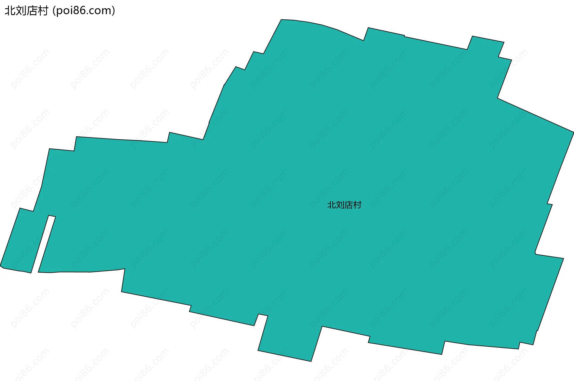 北刘店村边界地图