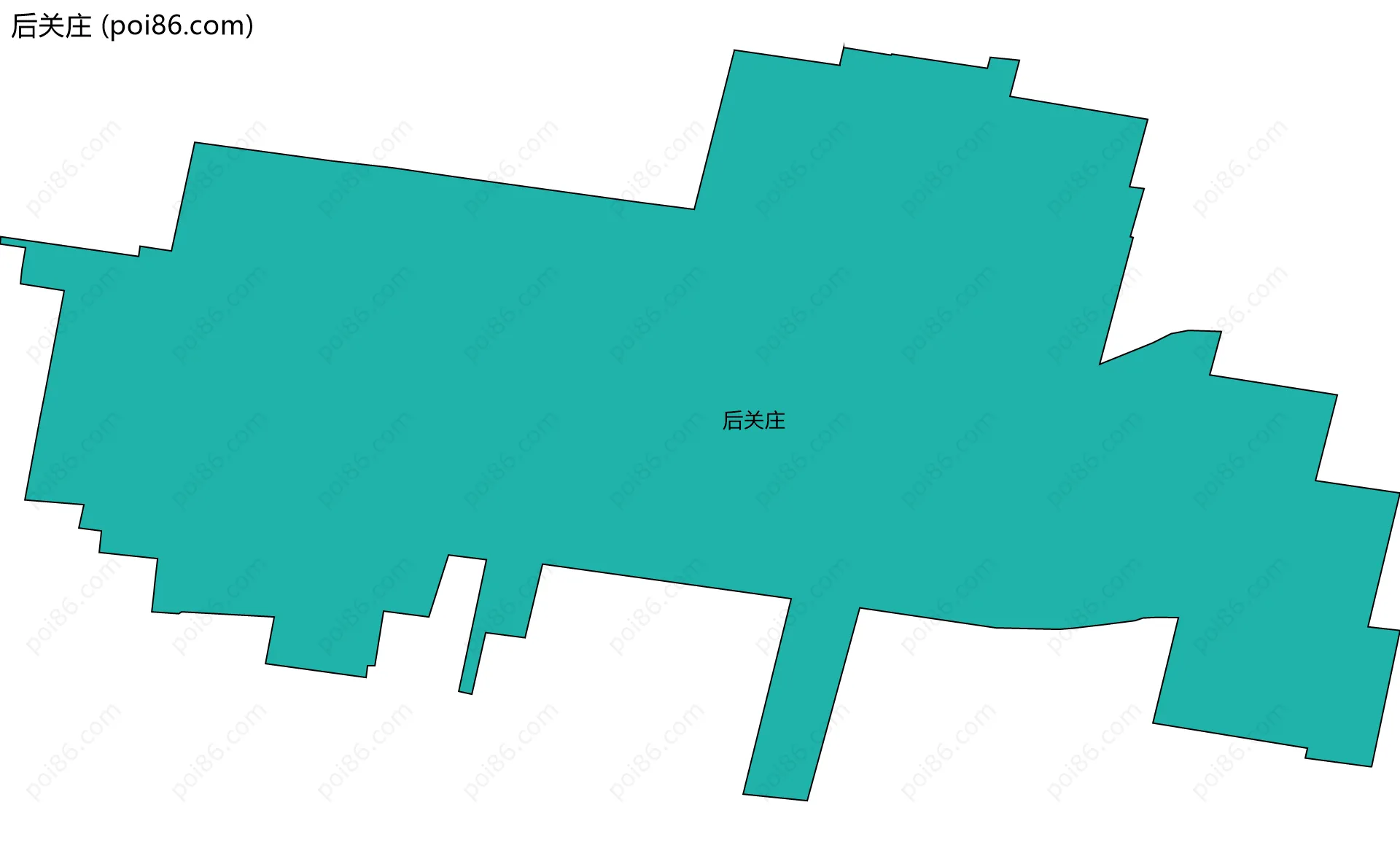 后关庄边界地图