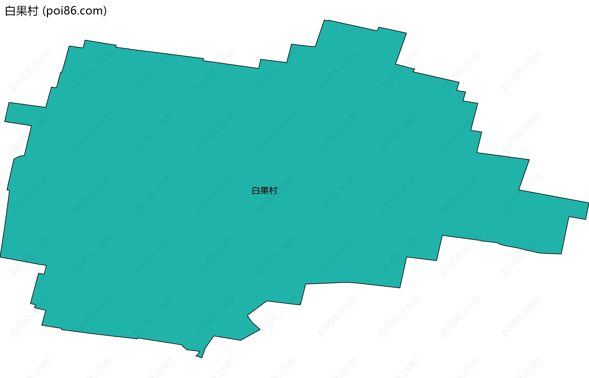 白果村边界地图