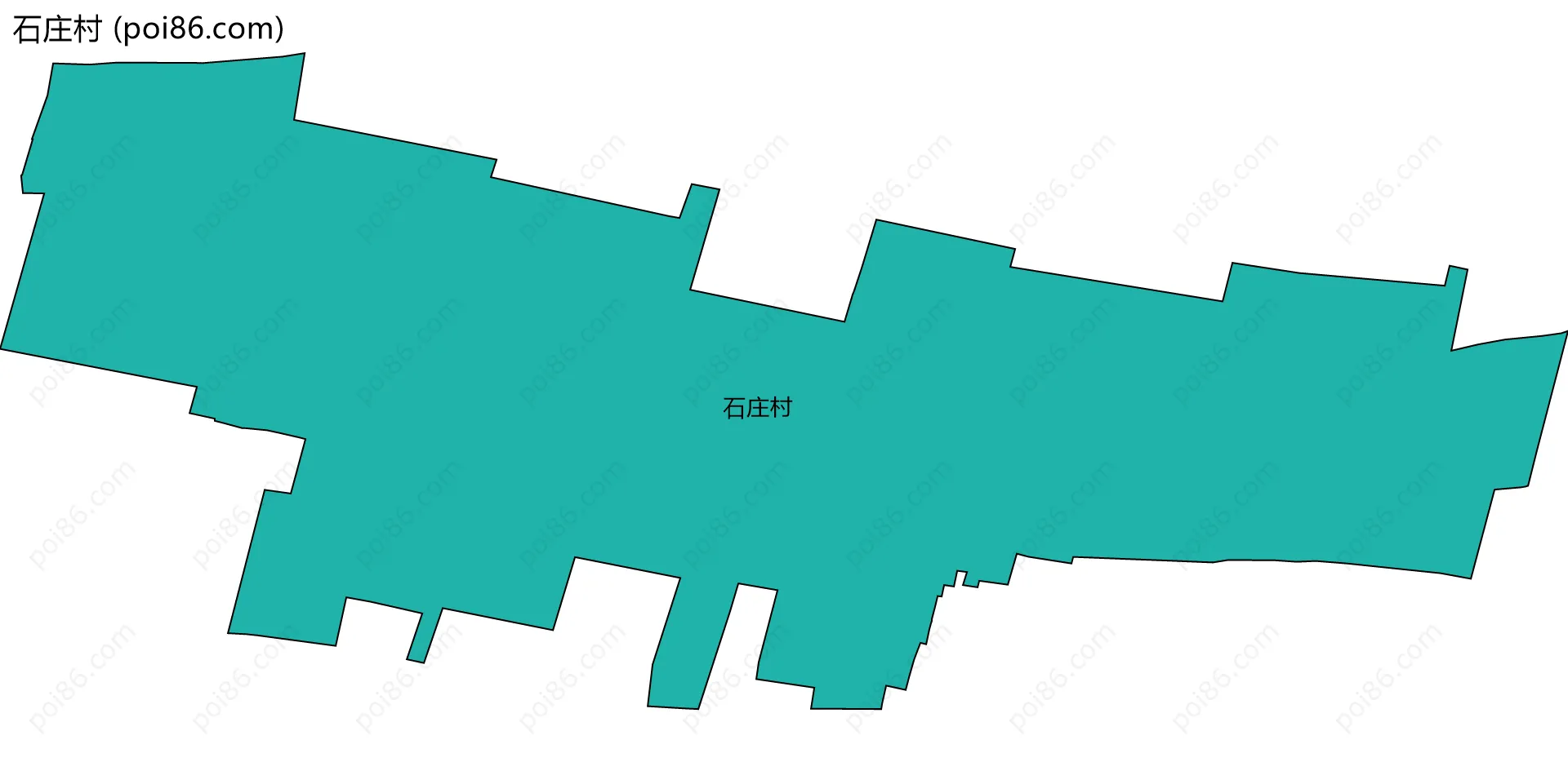 石庄村边界地图