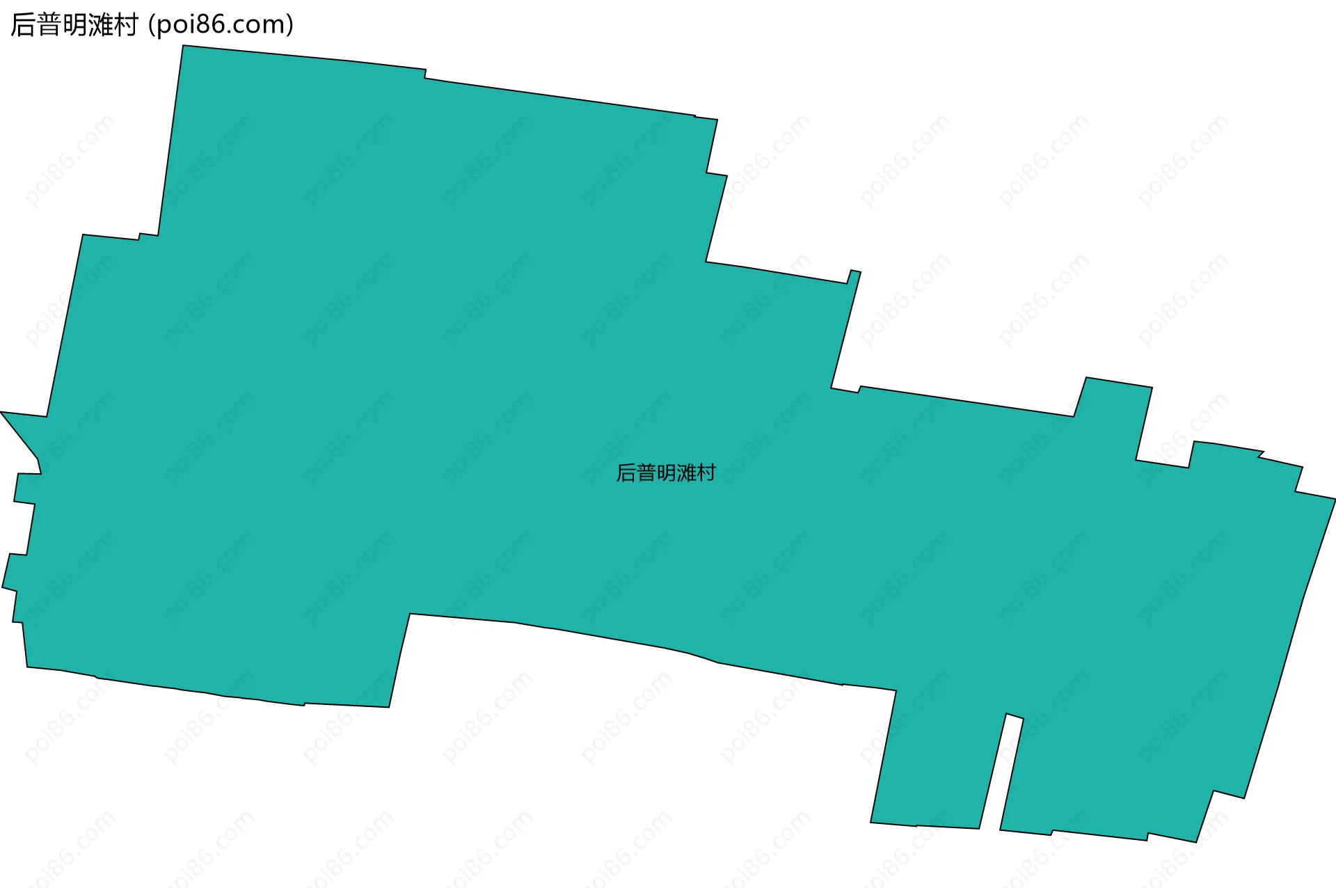 后普明滩村边界地图