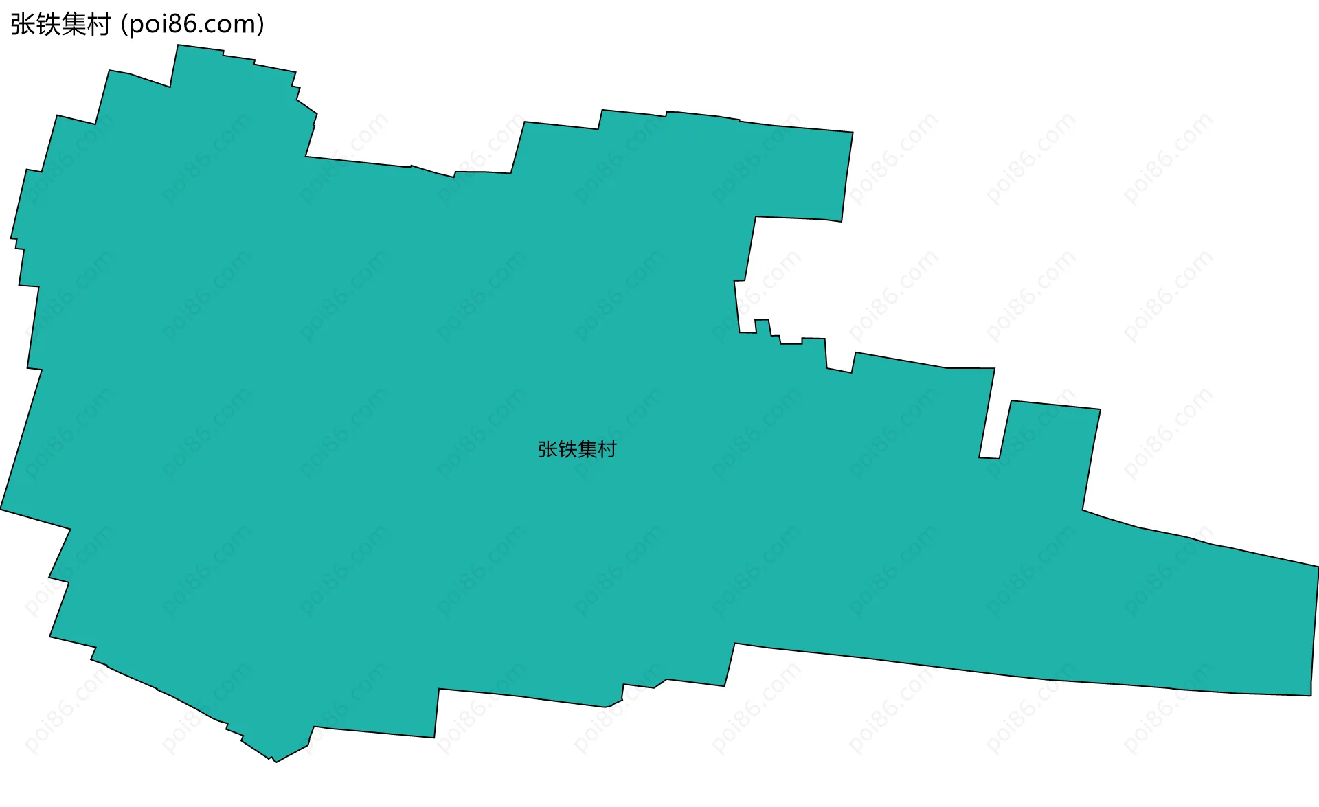 张铁集村边界地图