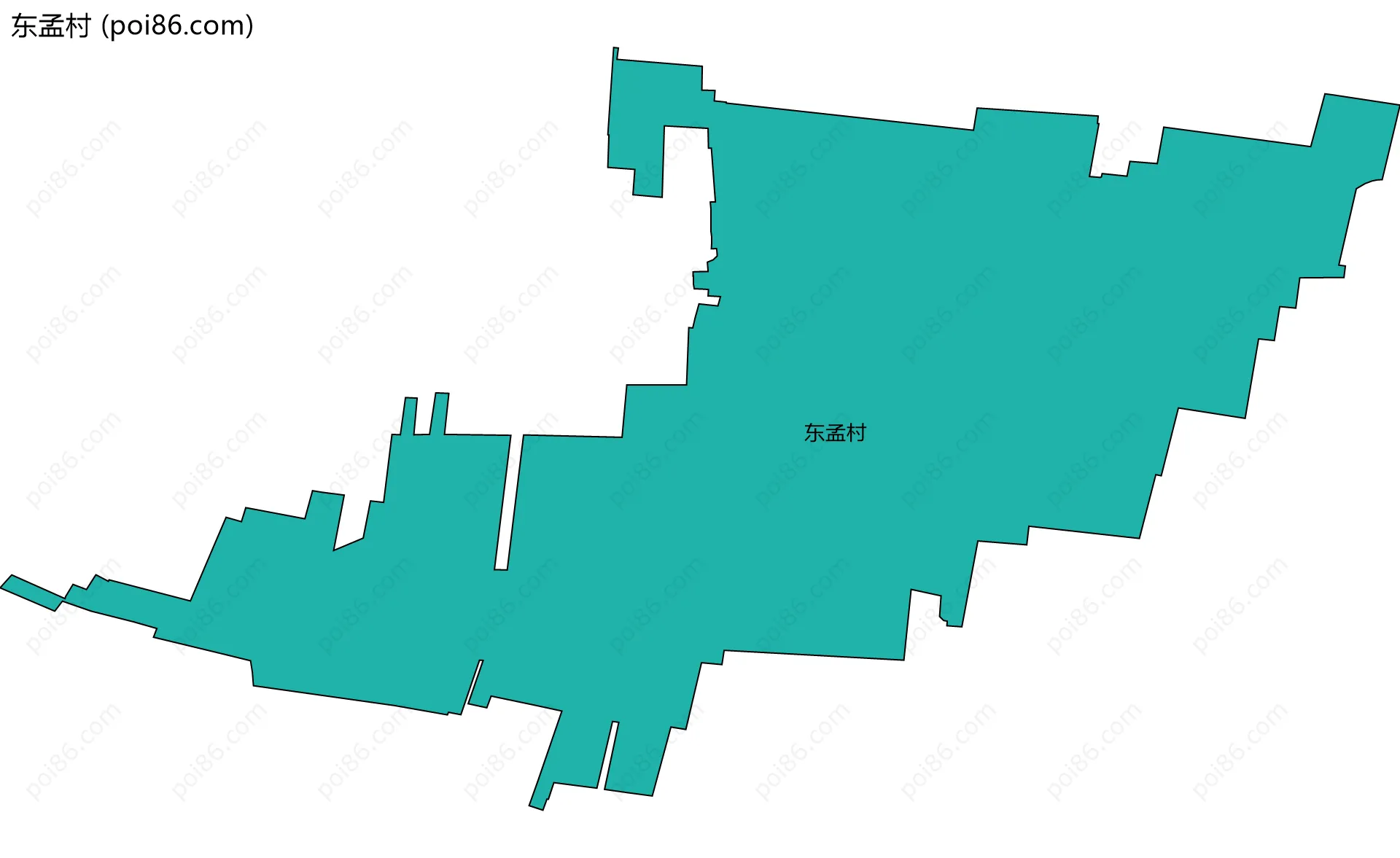 东孟村边界地图