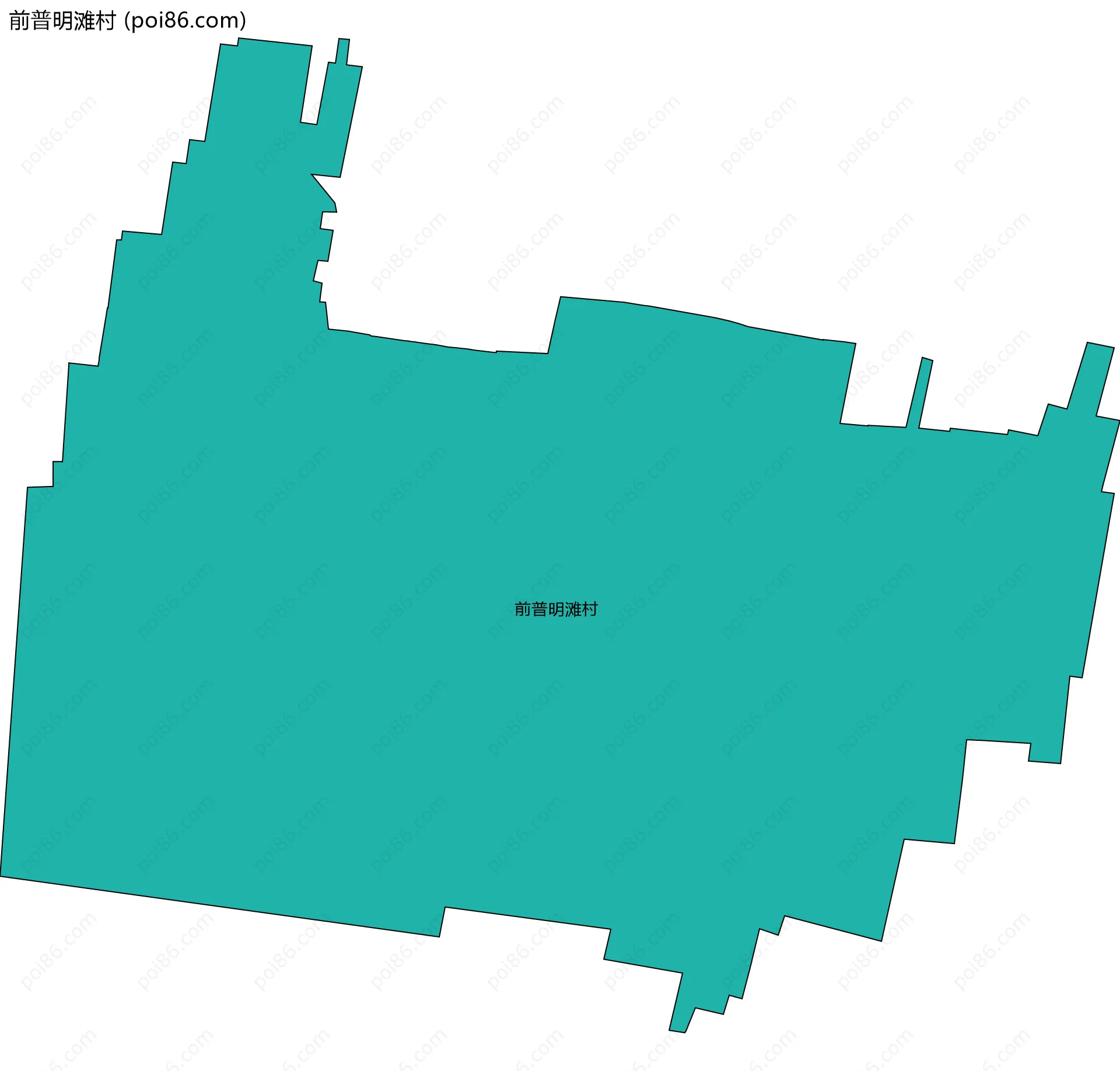 前普明滩村边界地图