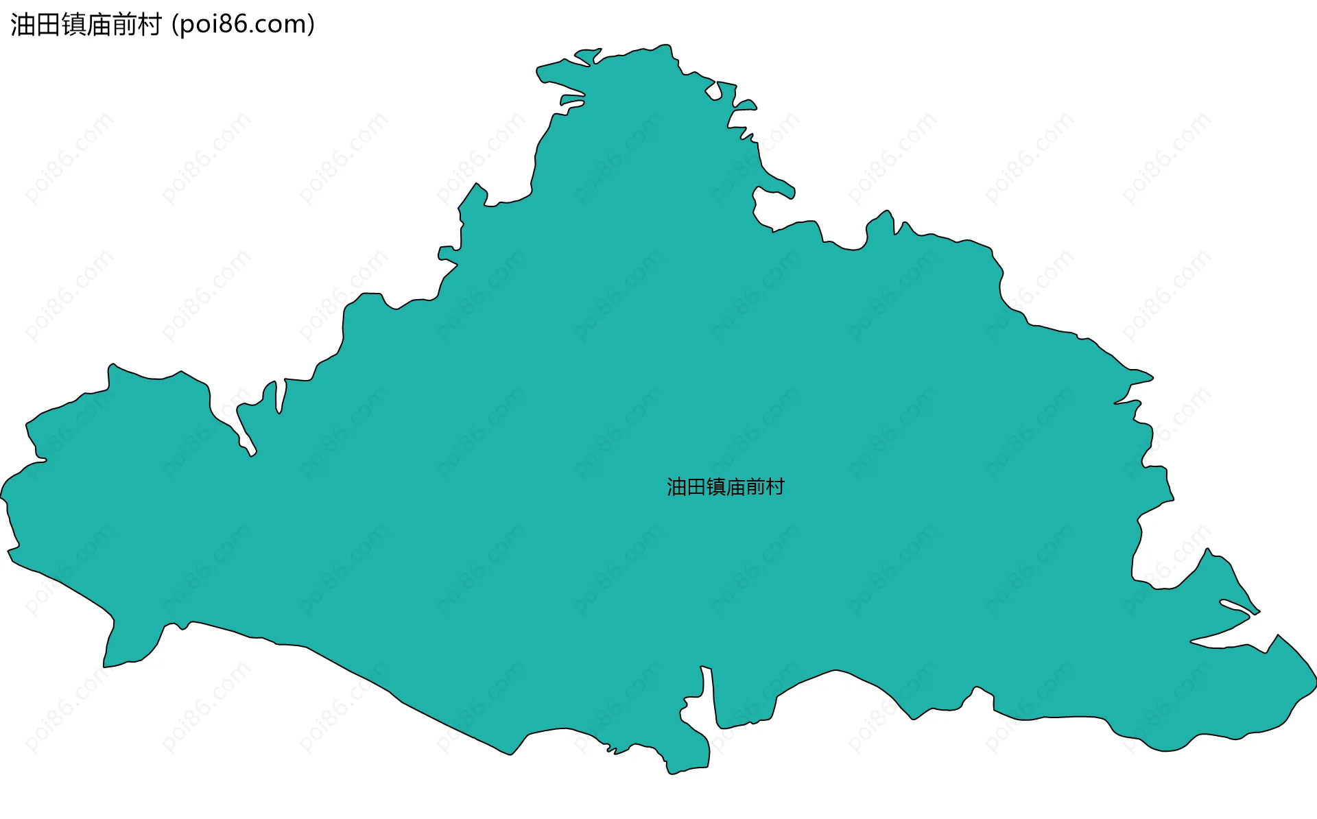 油田镇庙前村边界地图