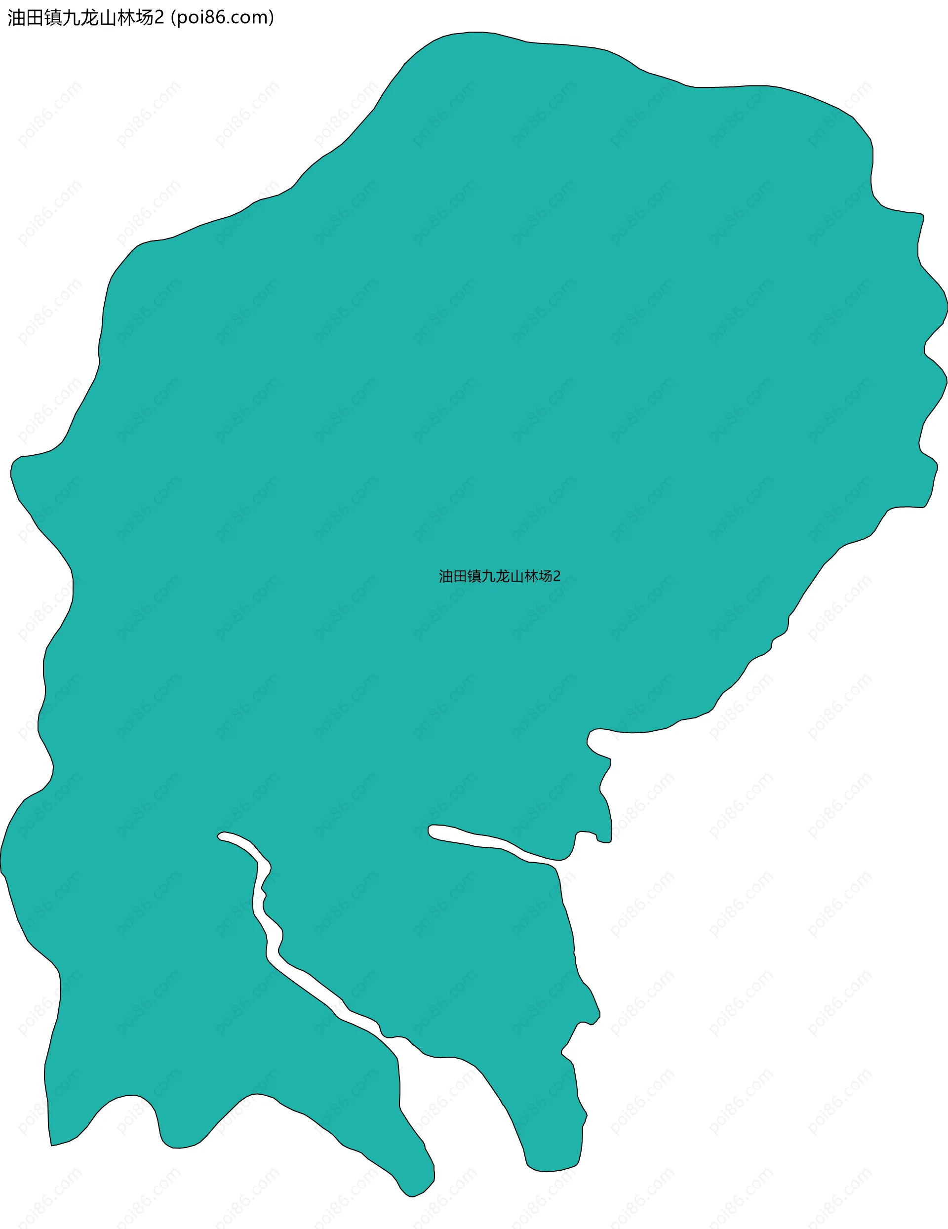 油田镇九龙山林场2边界地图