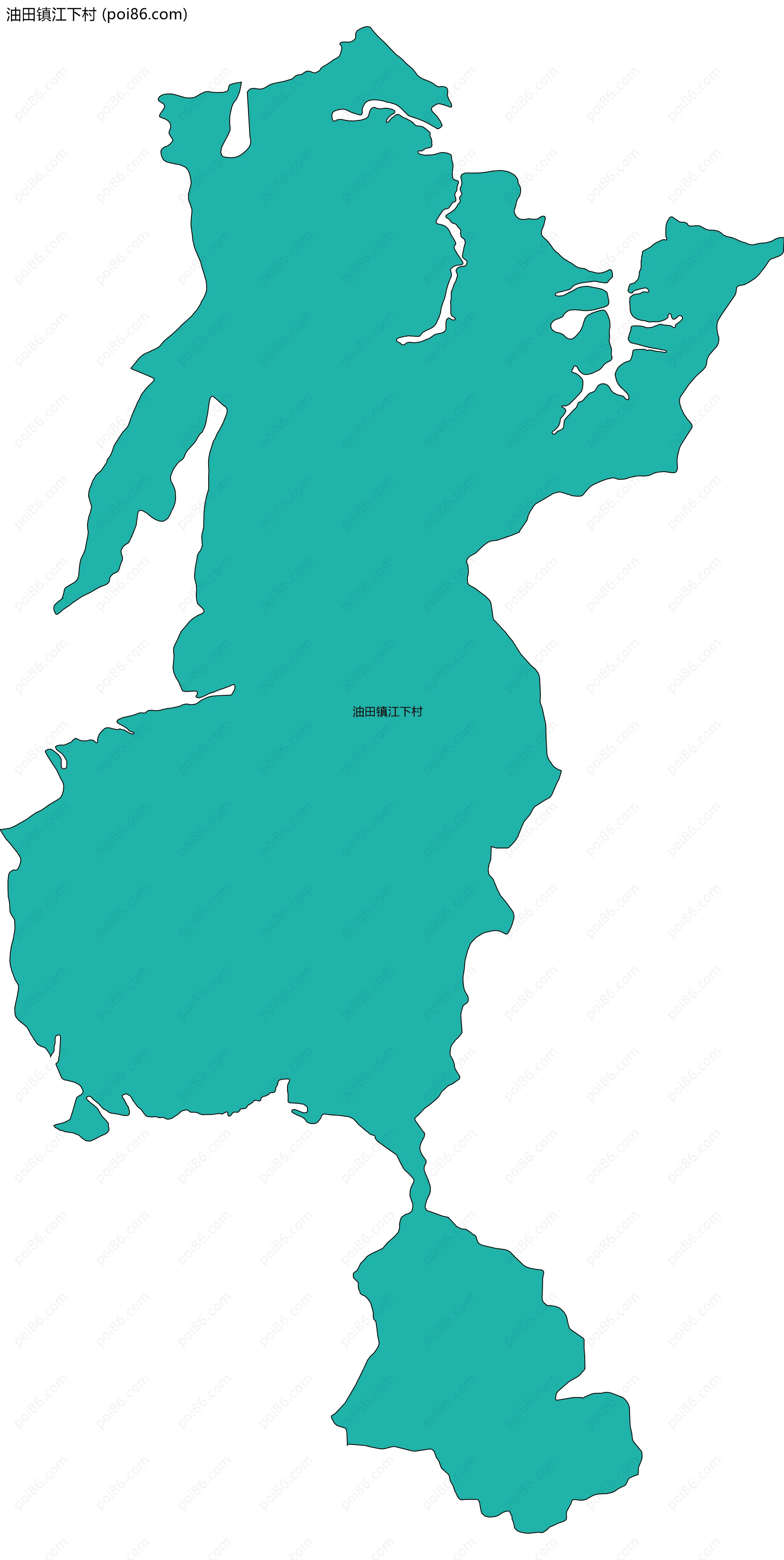 油田镇江下村边界地图