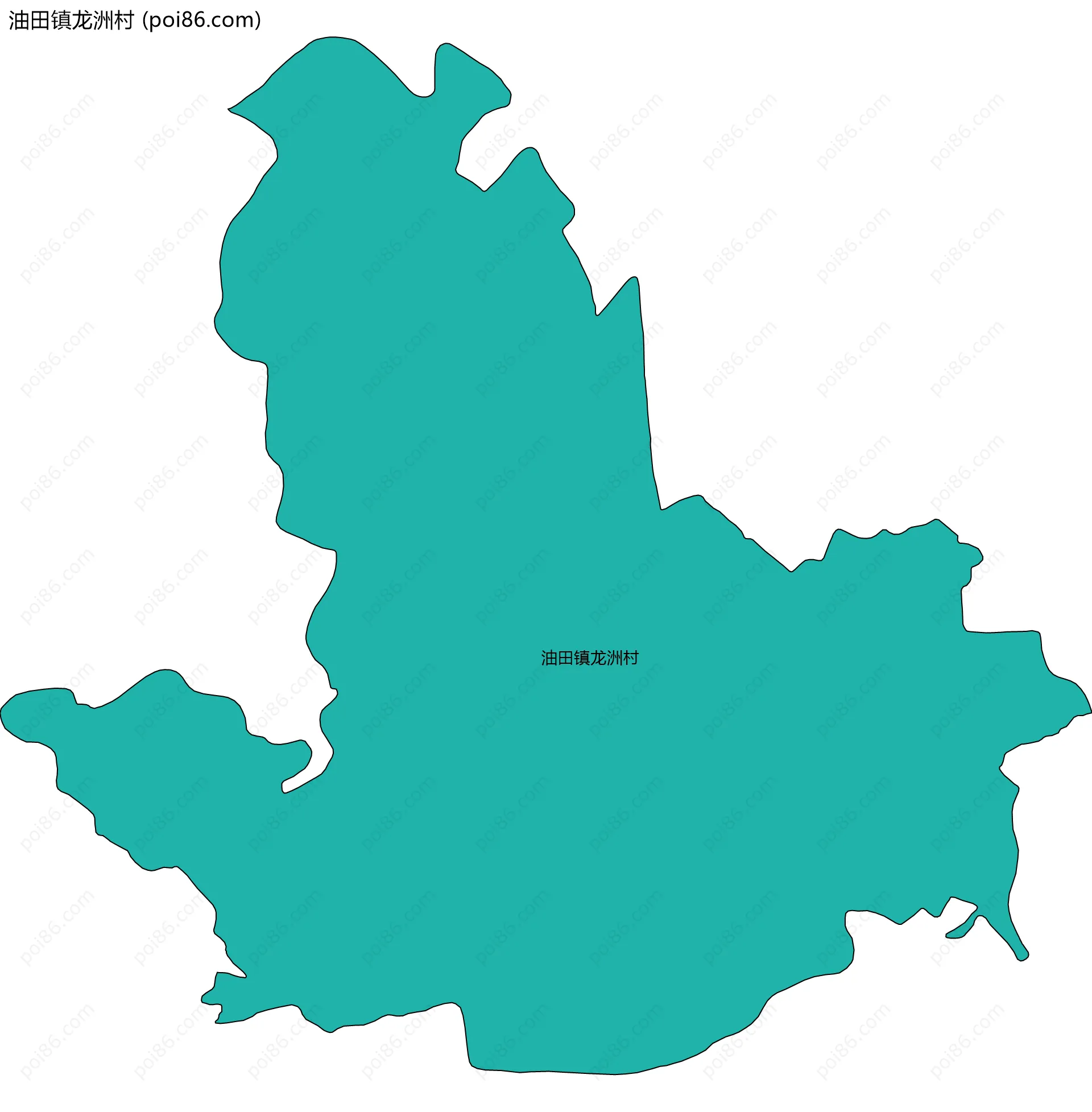 油田镇龙洲村边界地图