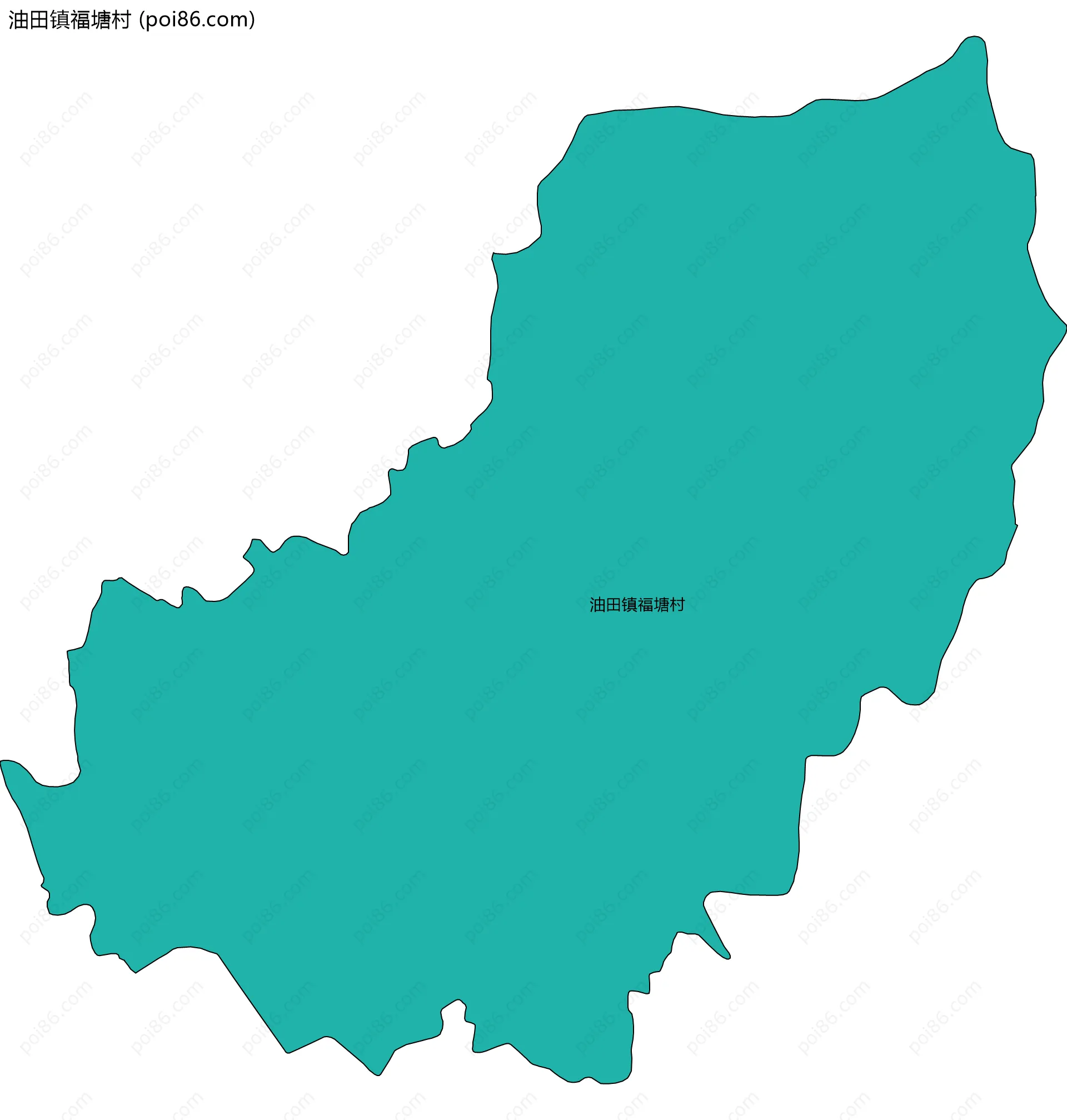 油田镇福塘村边界地图
