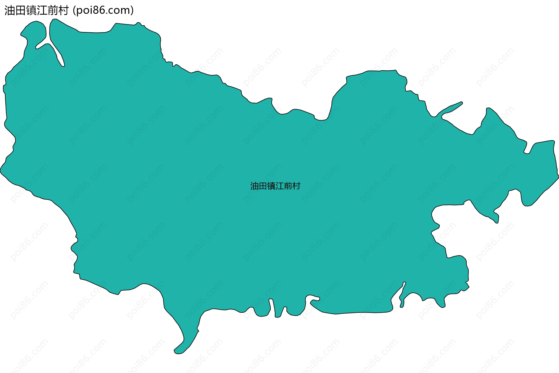油田镇江前村边界地图
