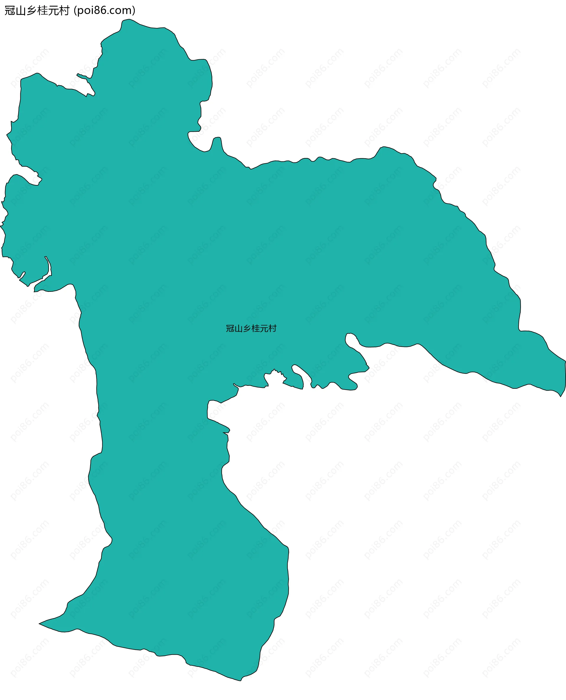 冠山乡桂元村边界地图
