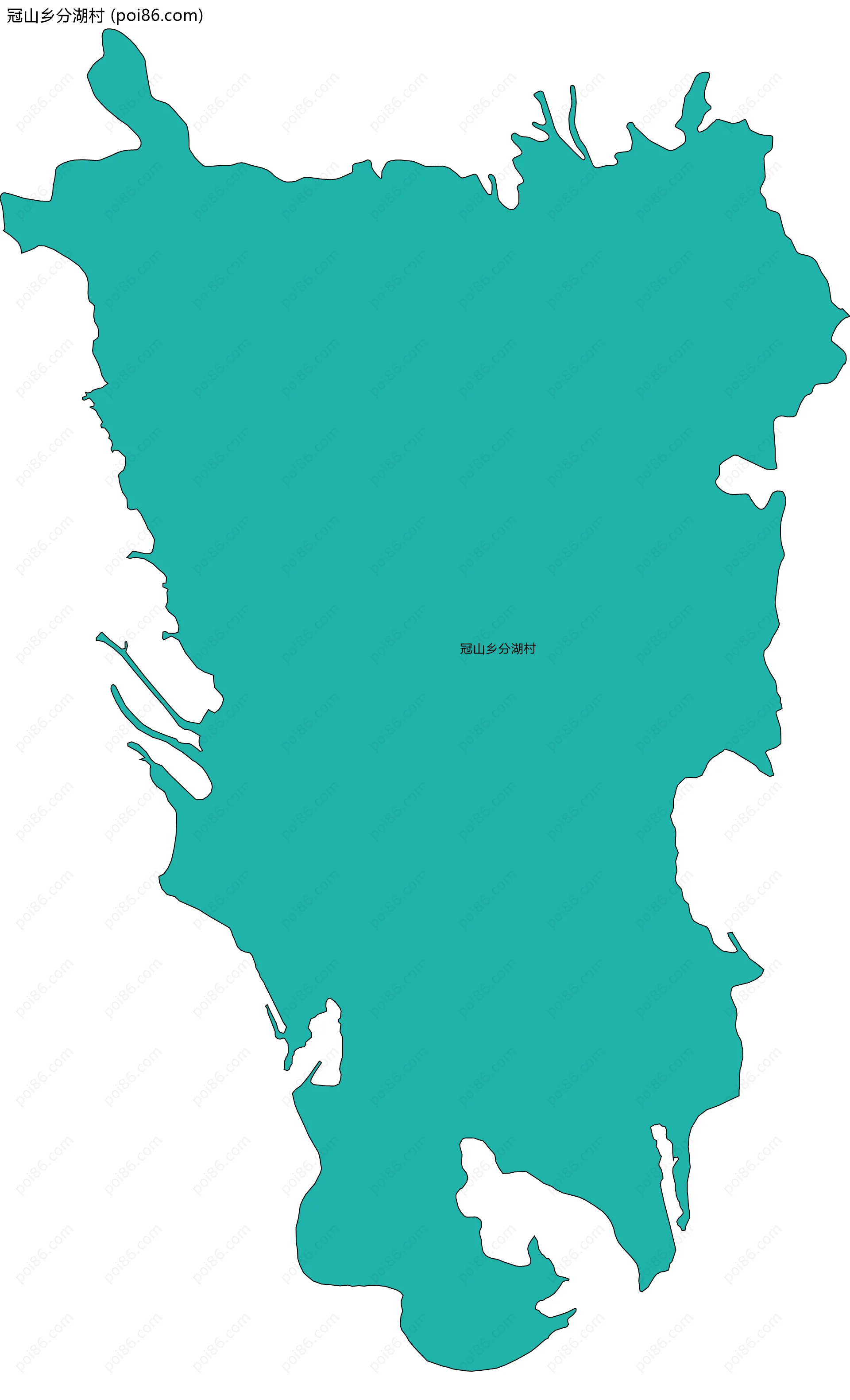 冠山乡分湖村边界地图