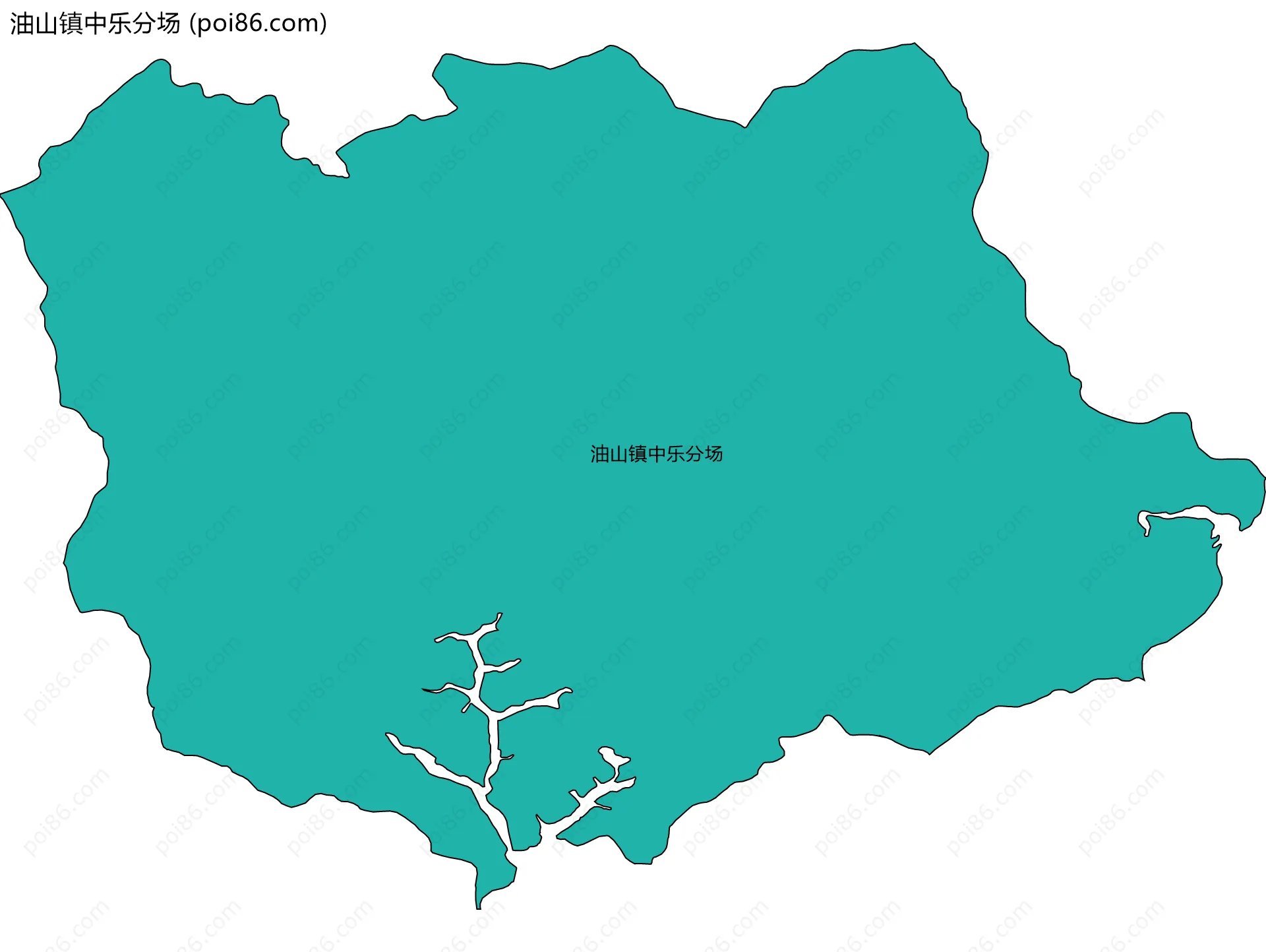 油山镇中乐分场边界地图