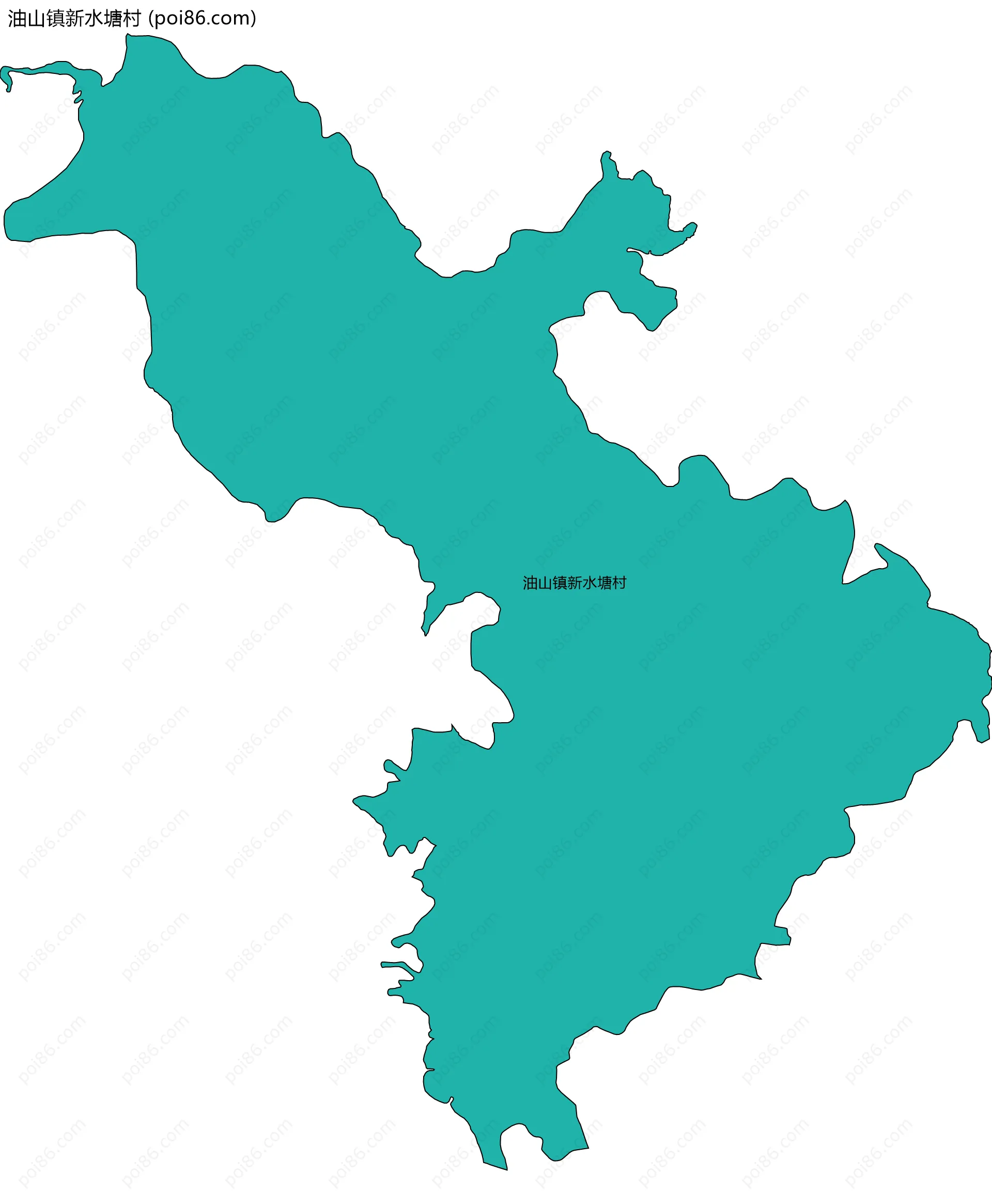 油山镇新水塘村边界地图