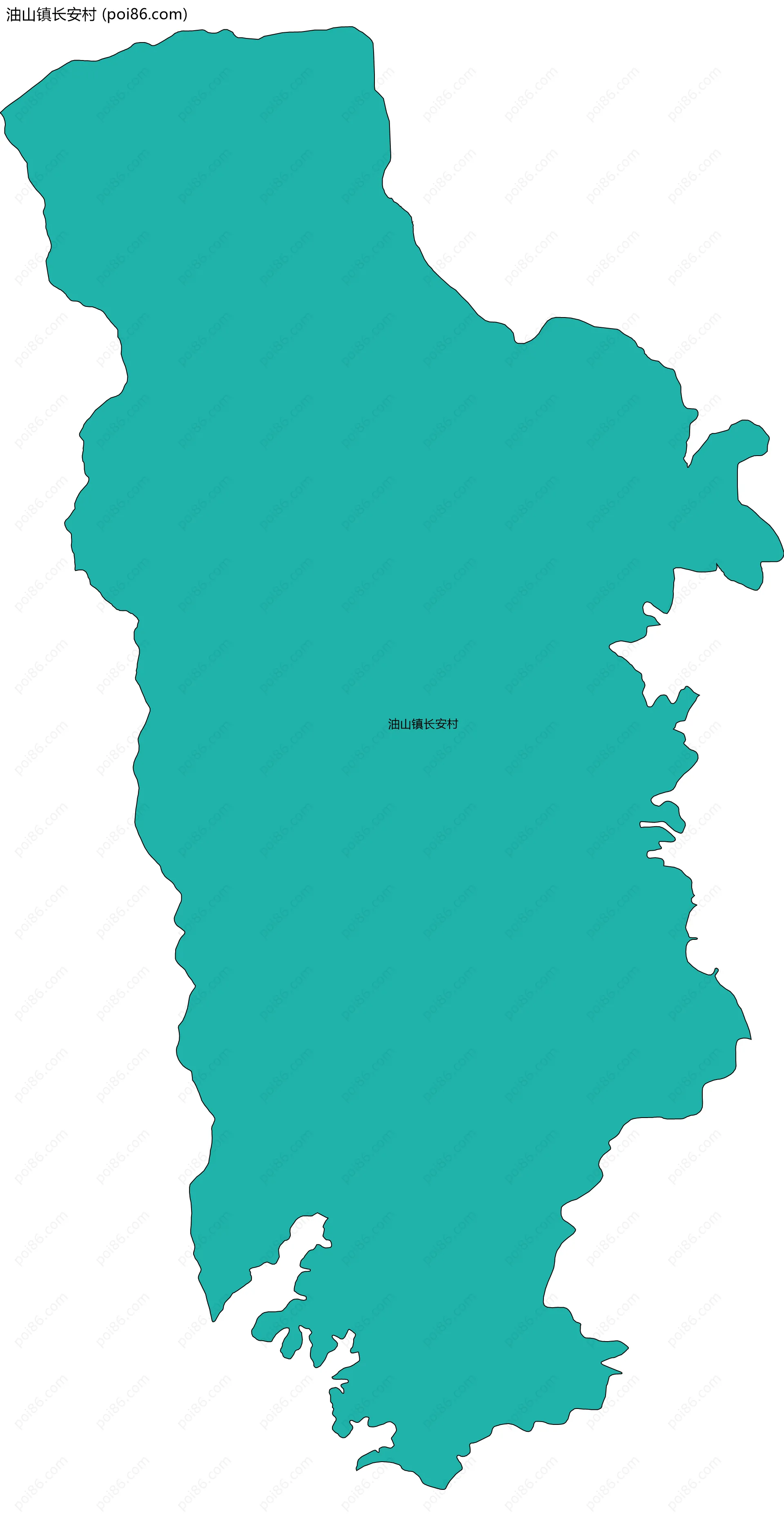 油山镇长安村边界地图