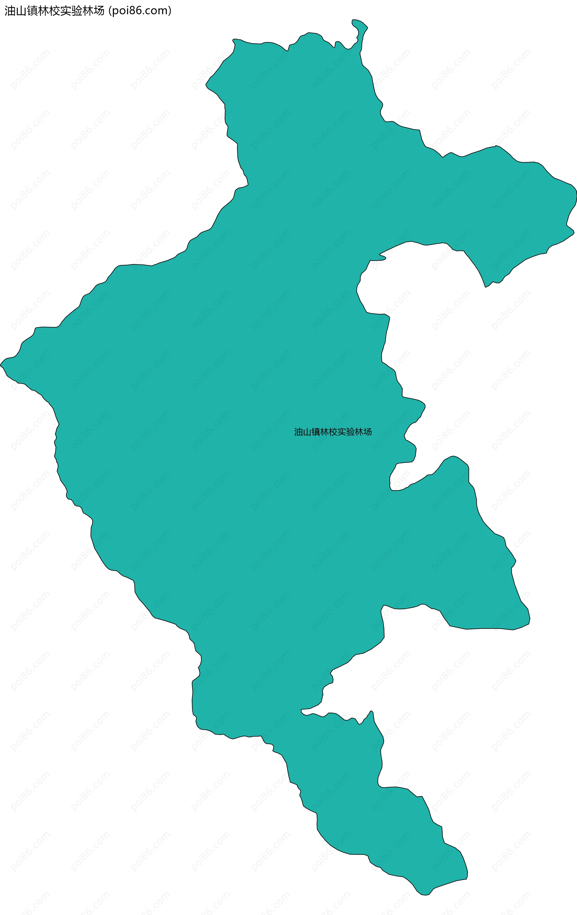 油山镇林校实验林场边界地图