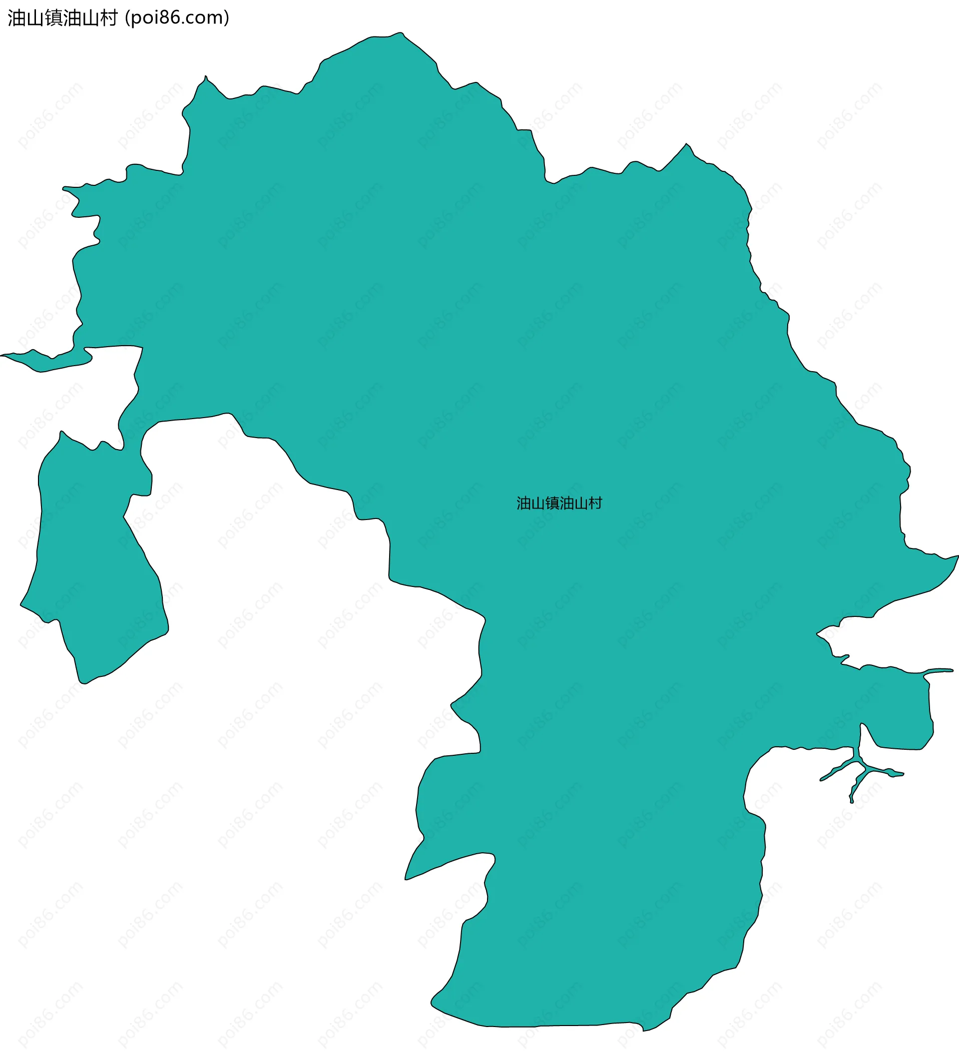 油山镇油山村边界地图