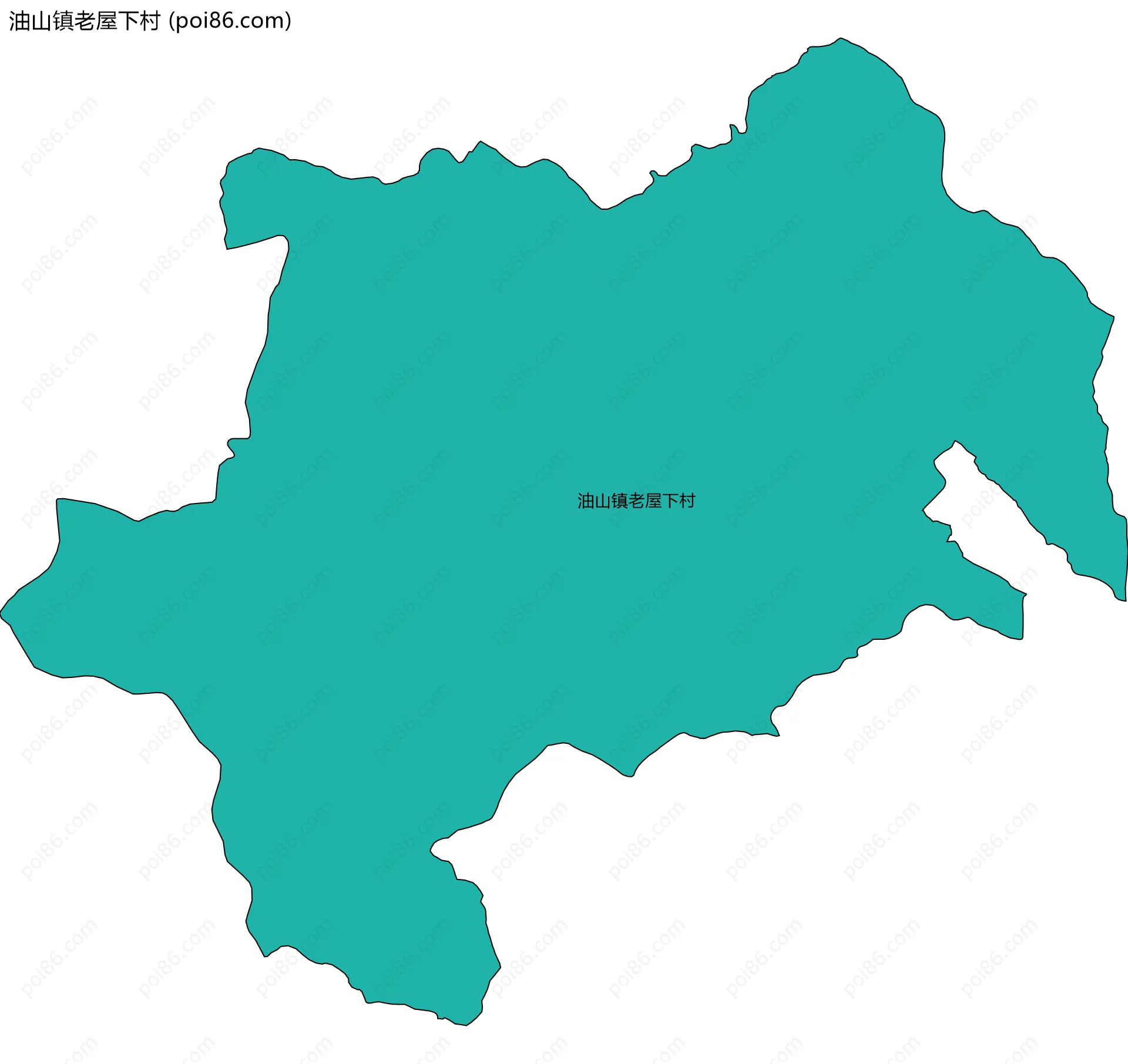 油山镇老屋下村边界地图