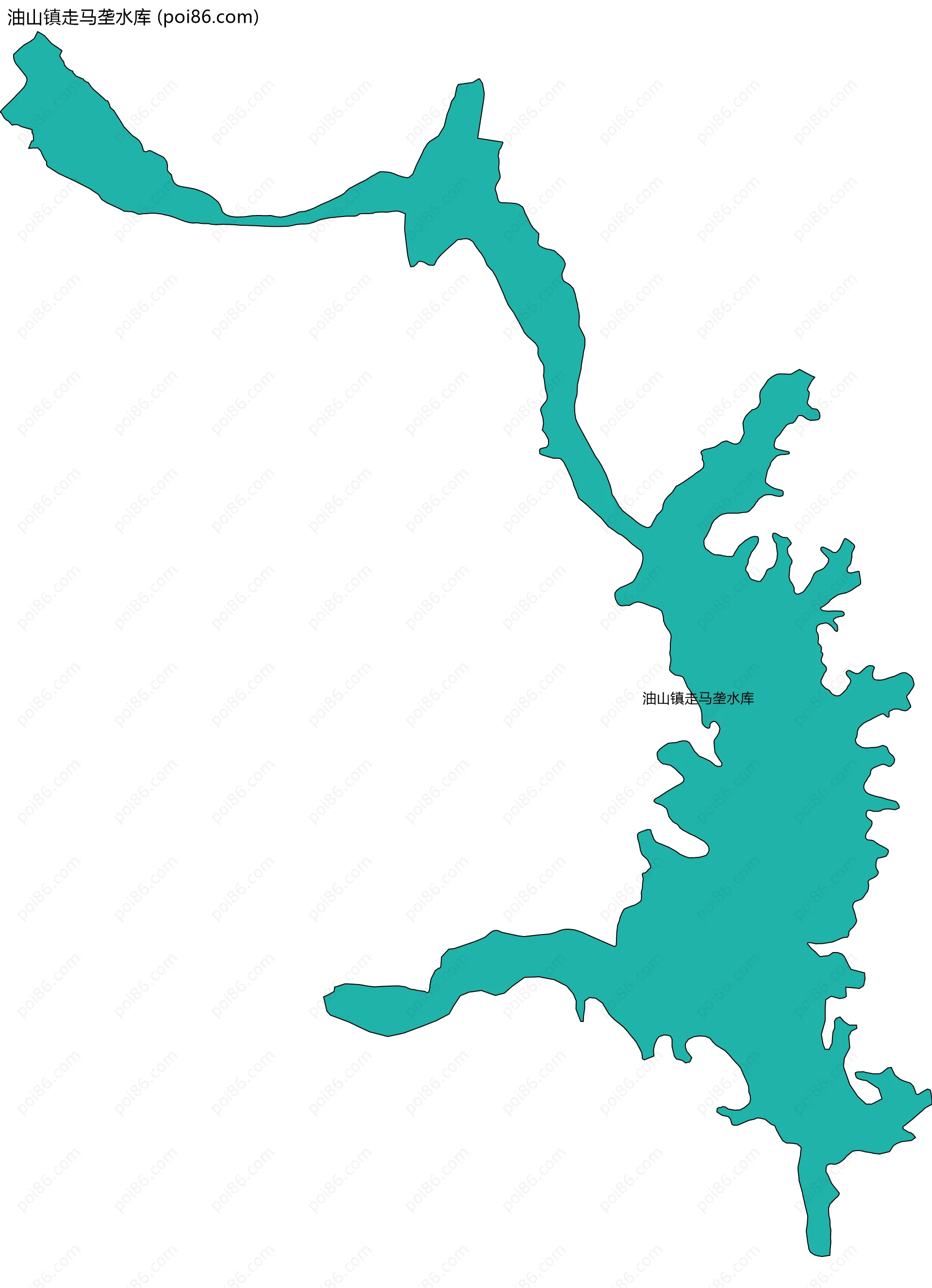 油山镇走马垄水库边界地图