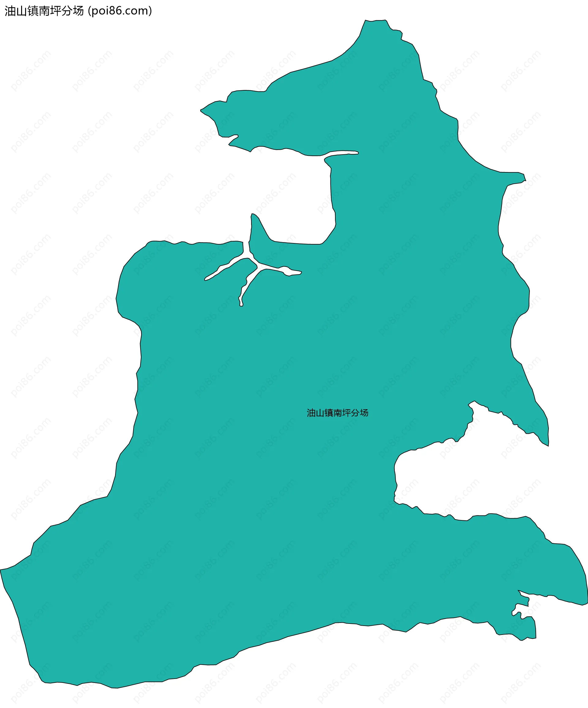 油山镇南坪分场边界地图