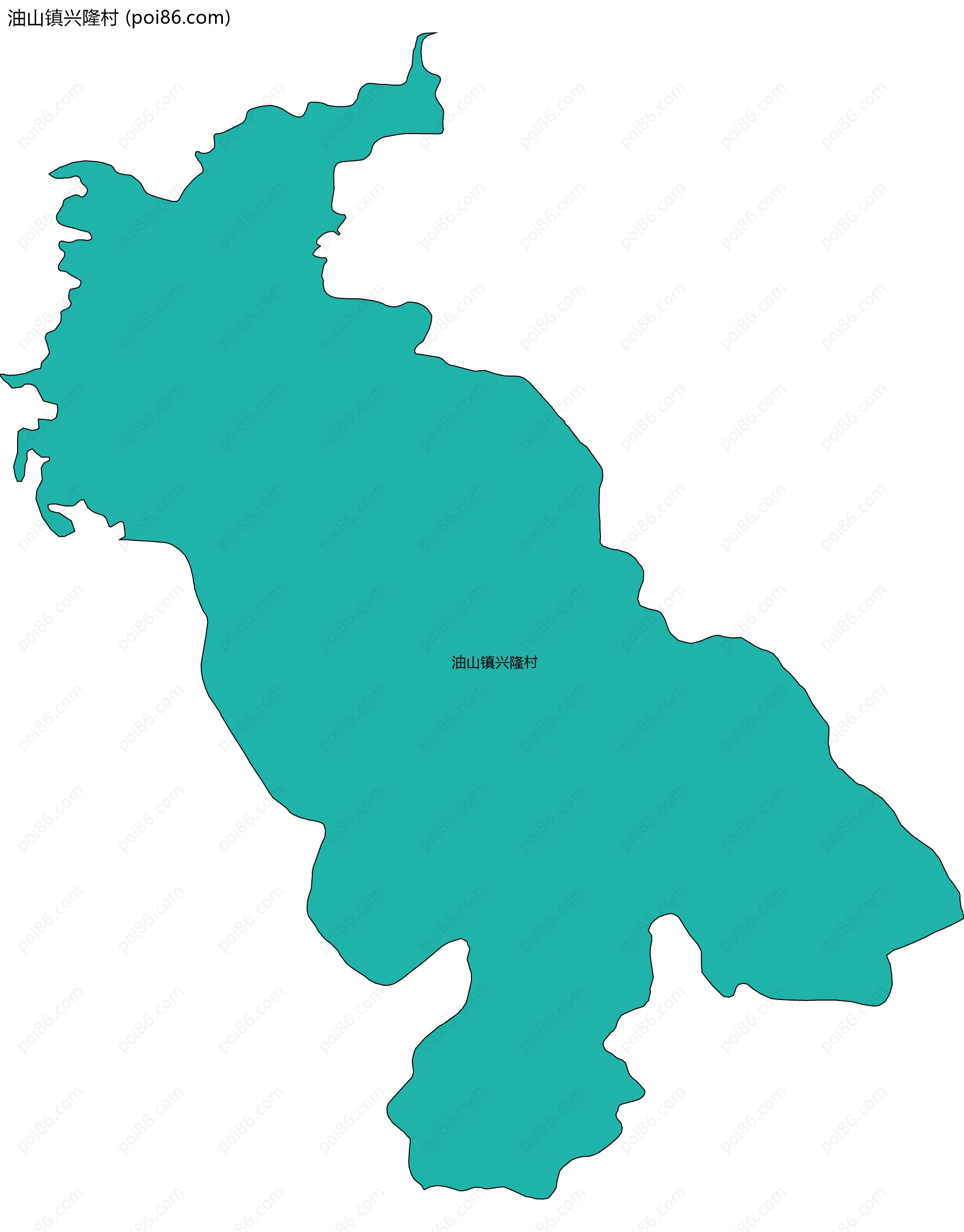 油山镇兴隆村边界地图