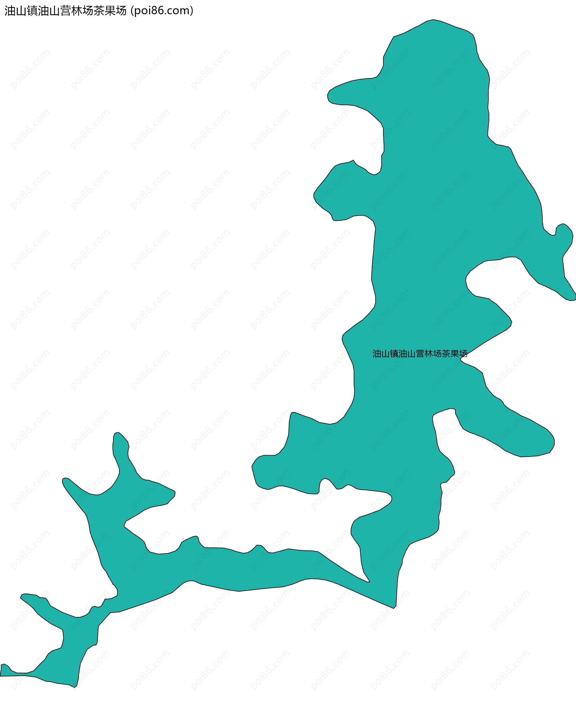 油山镇油山营林场茶果场边界地图