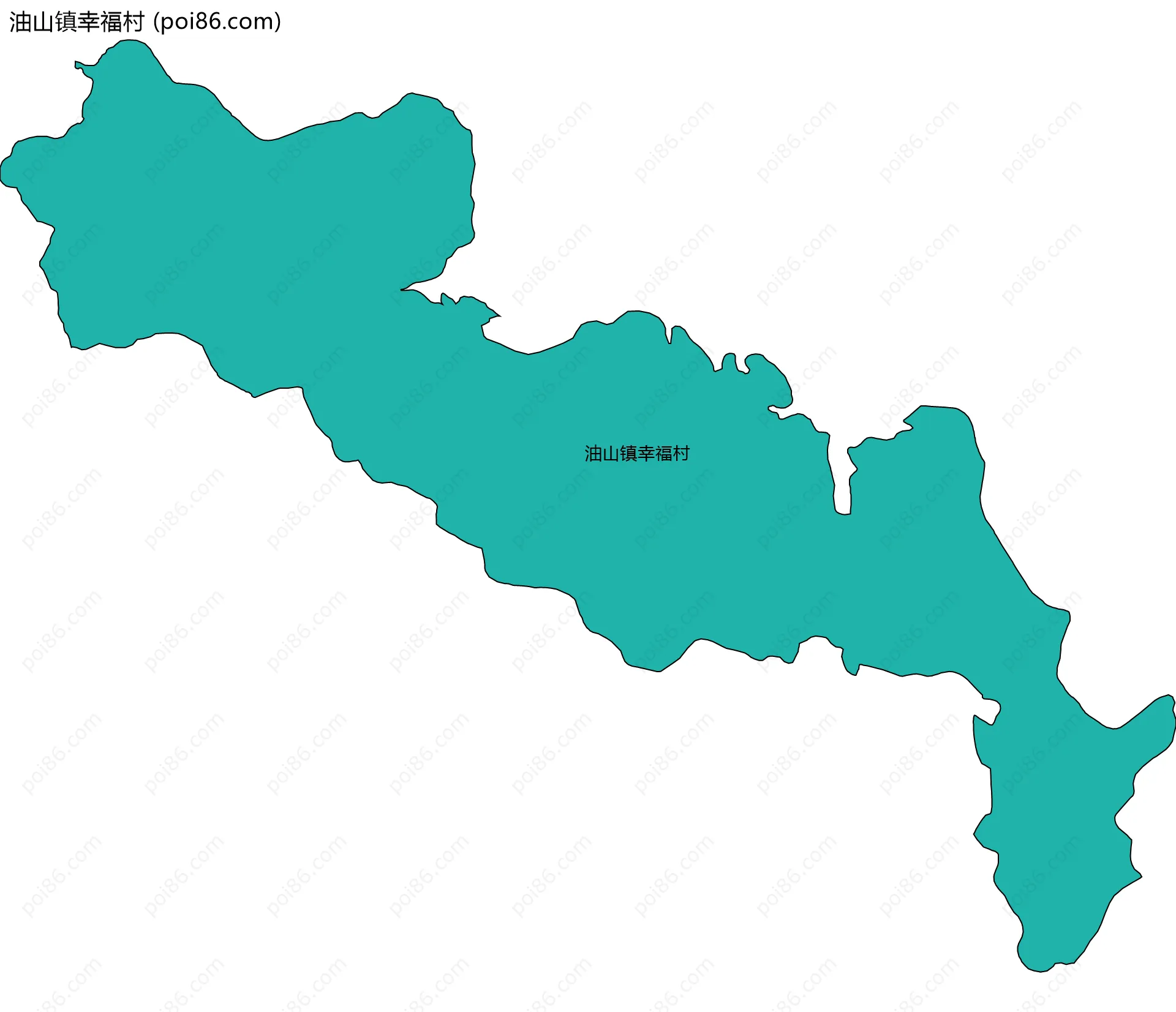 油山镇幸福村边界地图