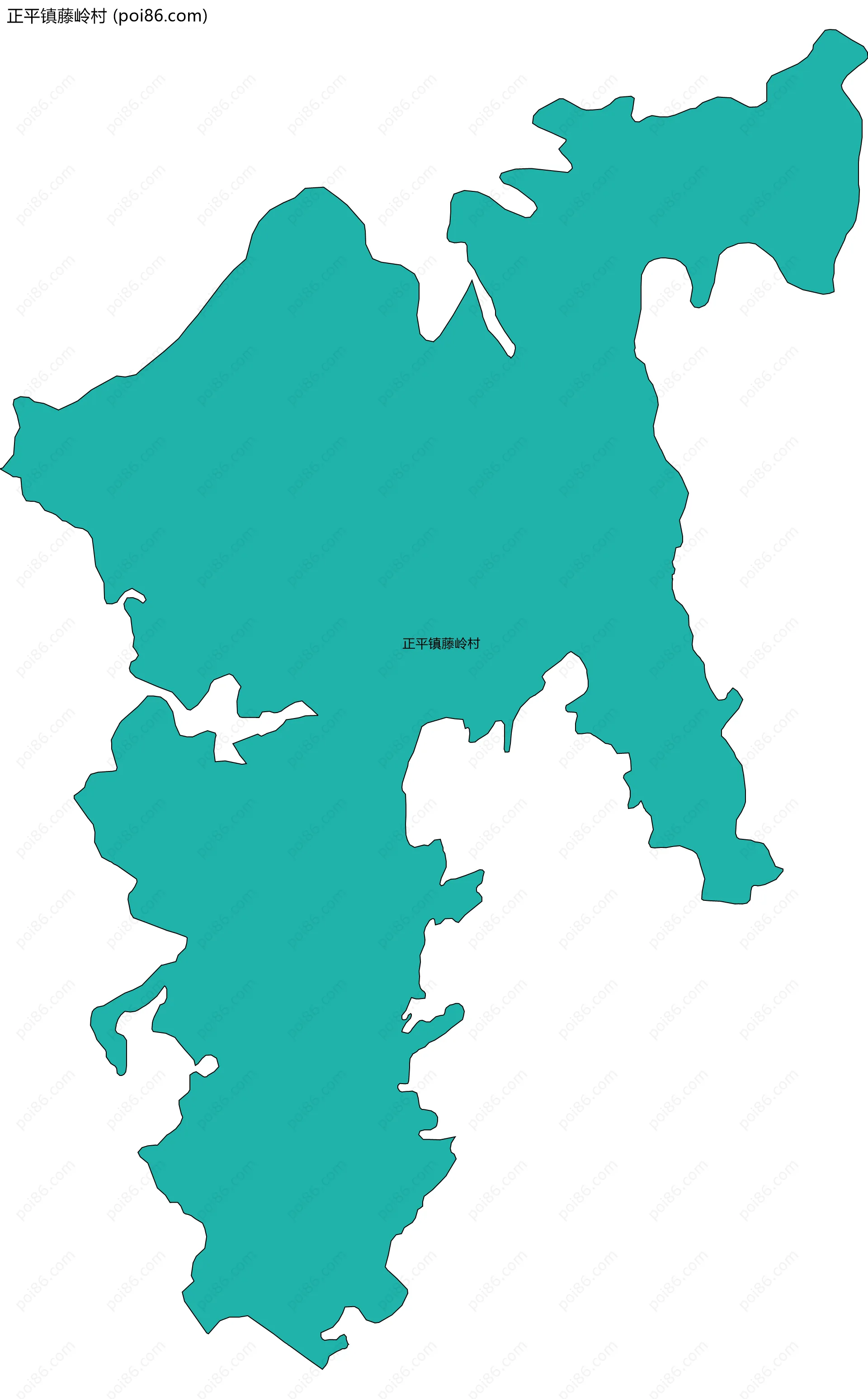 正平镇藤岭村边界地图