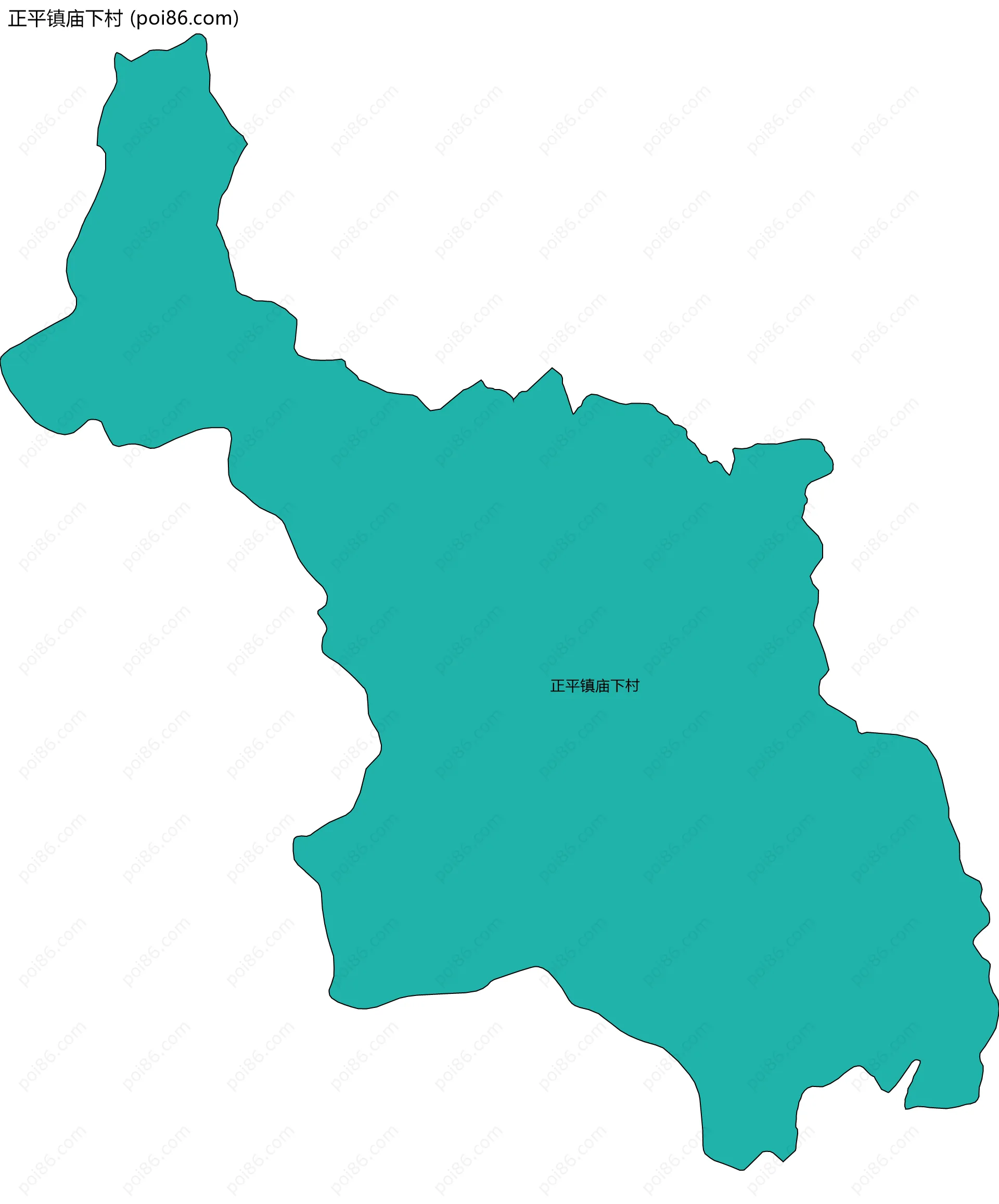 正平镇庙下村边界地图