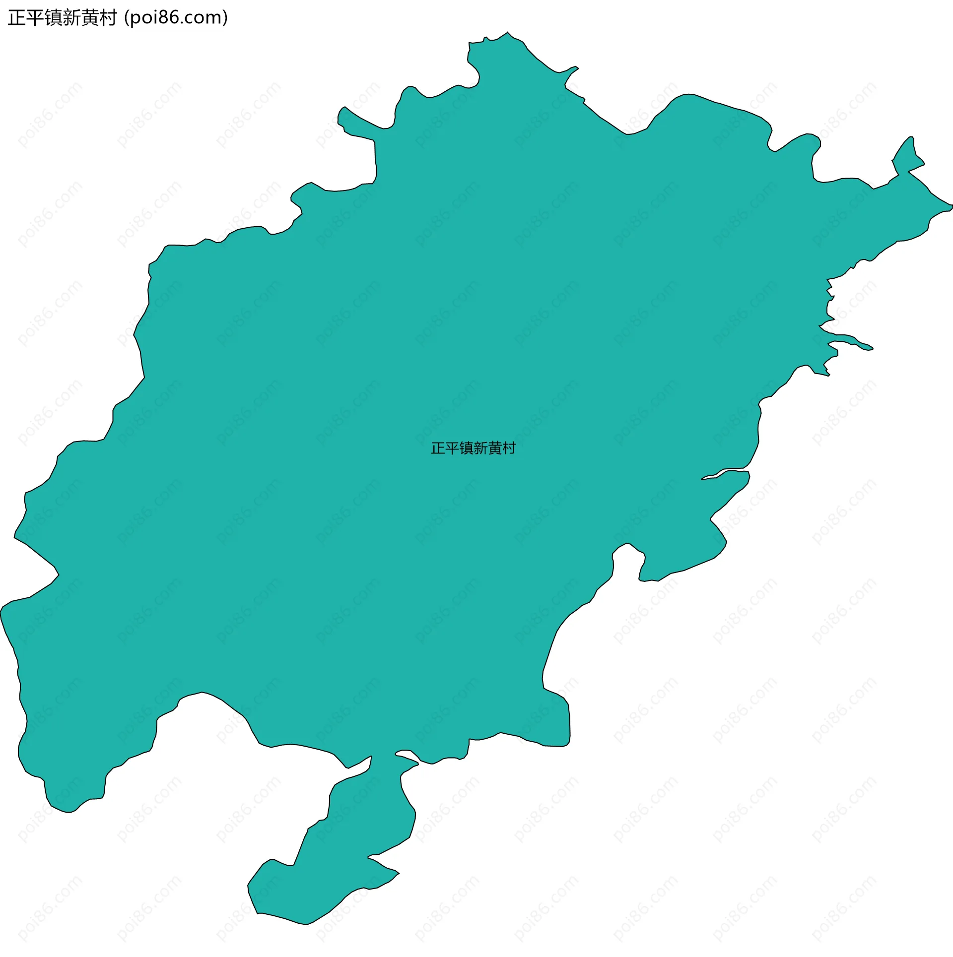 正平镇新黄村边界地图