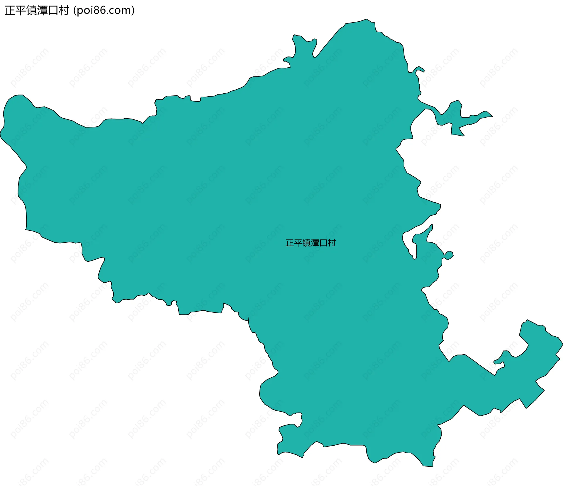 正平镇潭口村边界地图