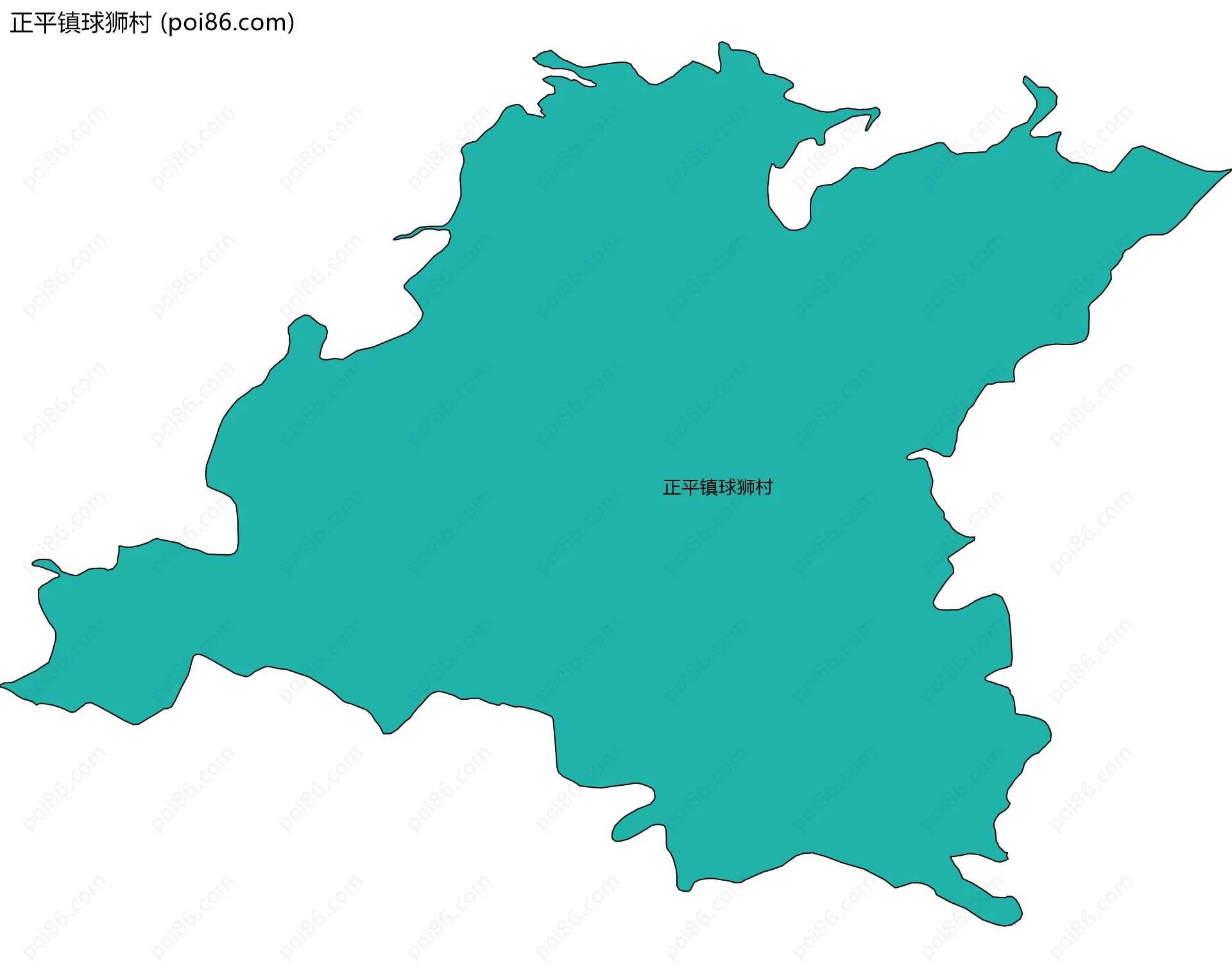 正平镇球狮村边界地图