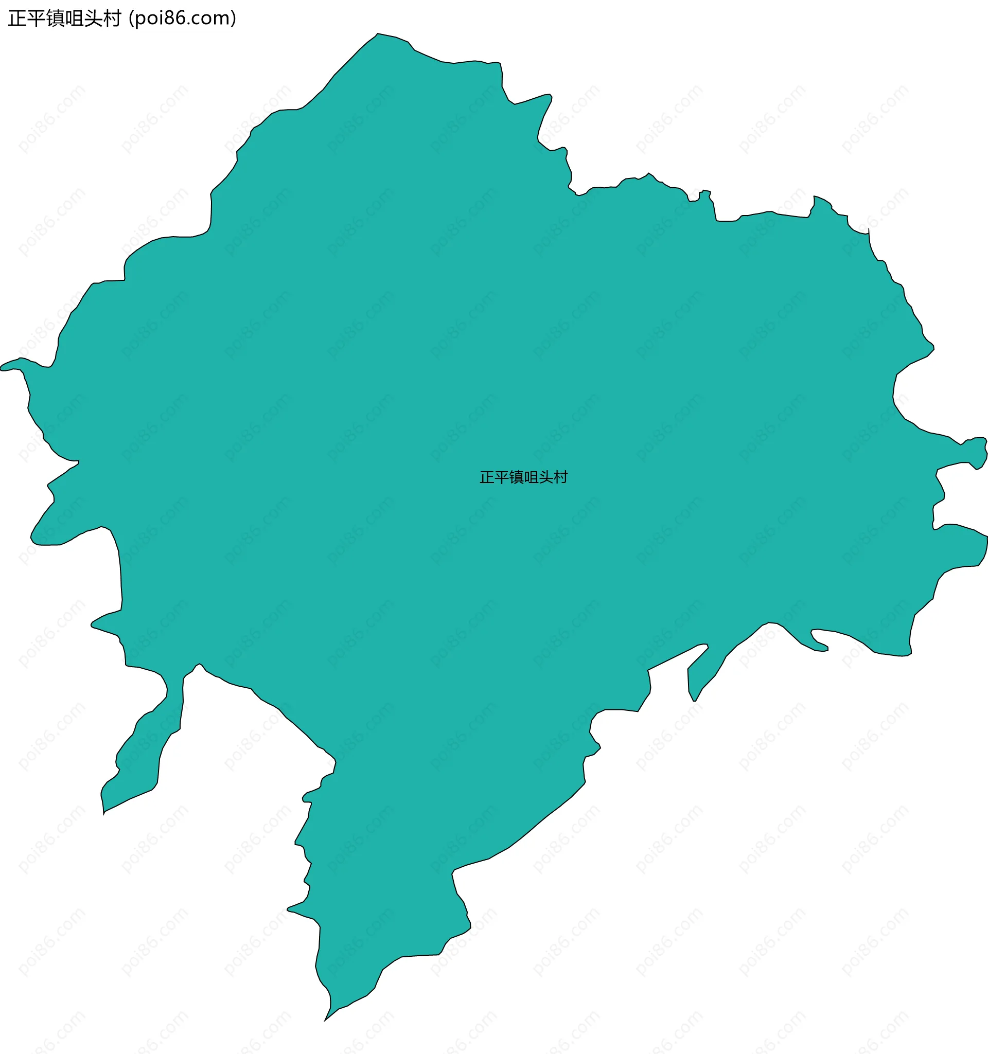 正平镇咀头村边界地图